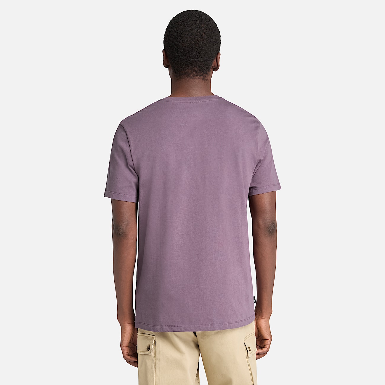 T-shirt con Logo Ovale Grande da Uomo in viola - 4