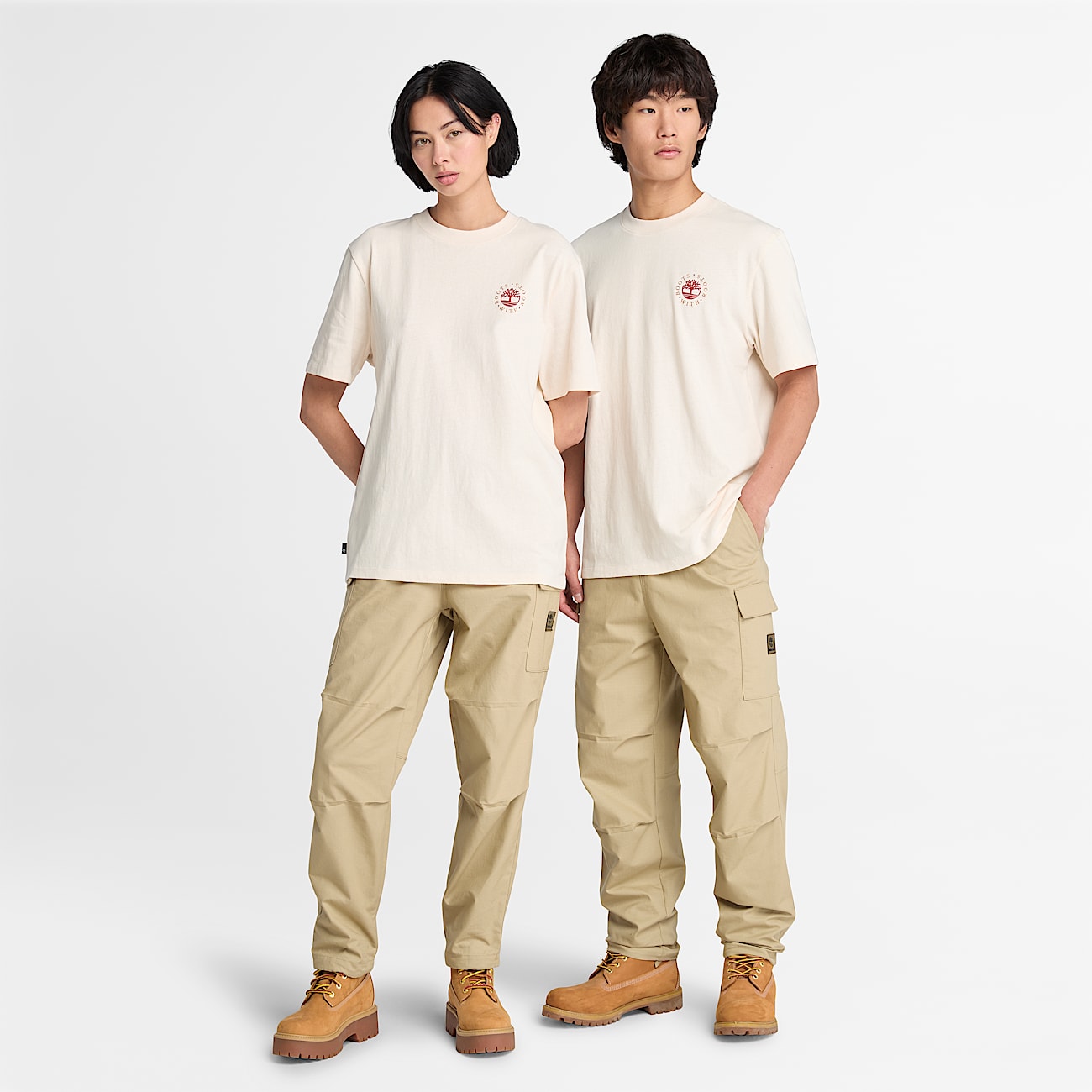 Washed Boot Lab Back Graphic T-Shirt for Men in Undyed