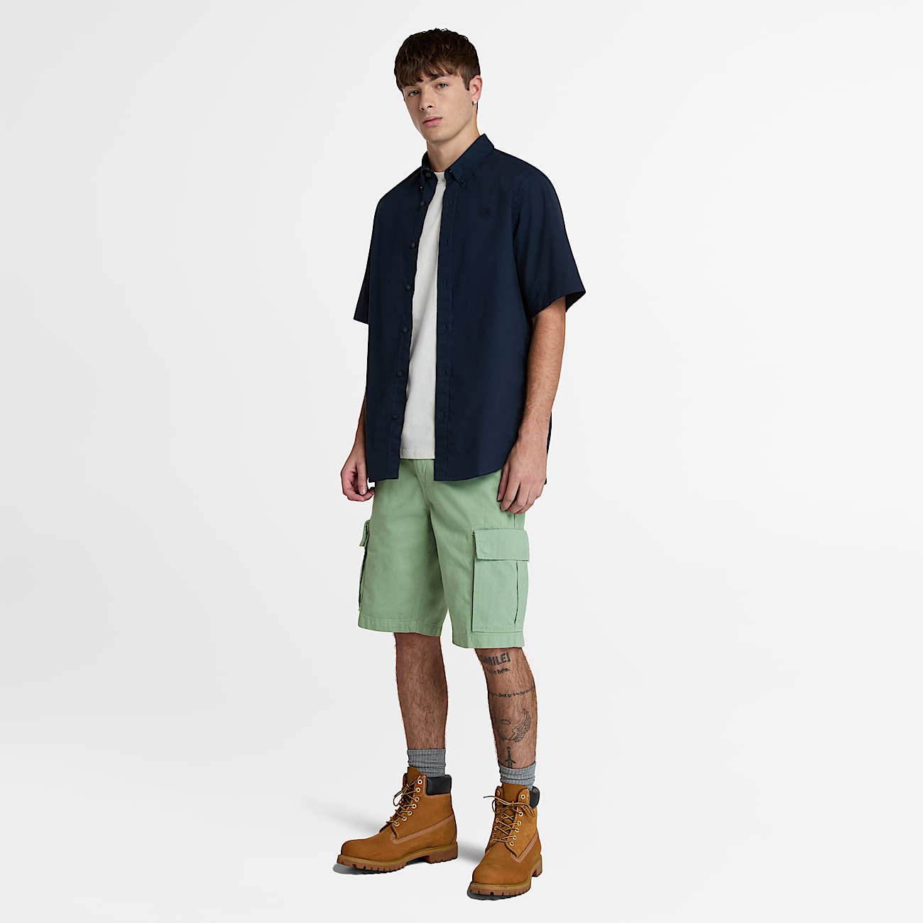 Shorts Cargo in Twill Brookline da Uomo in verde