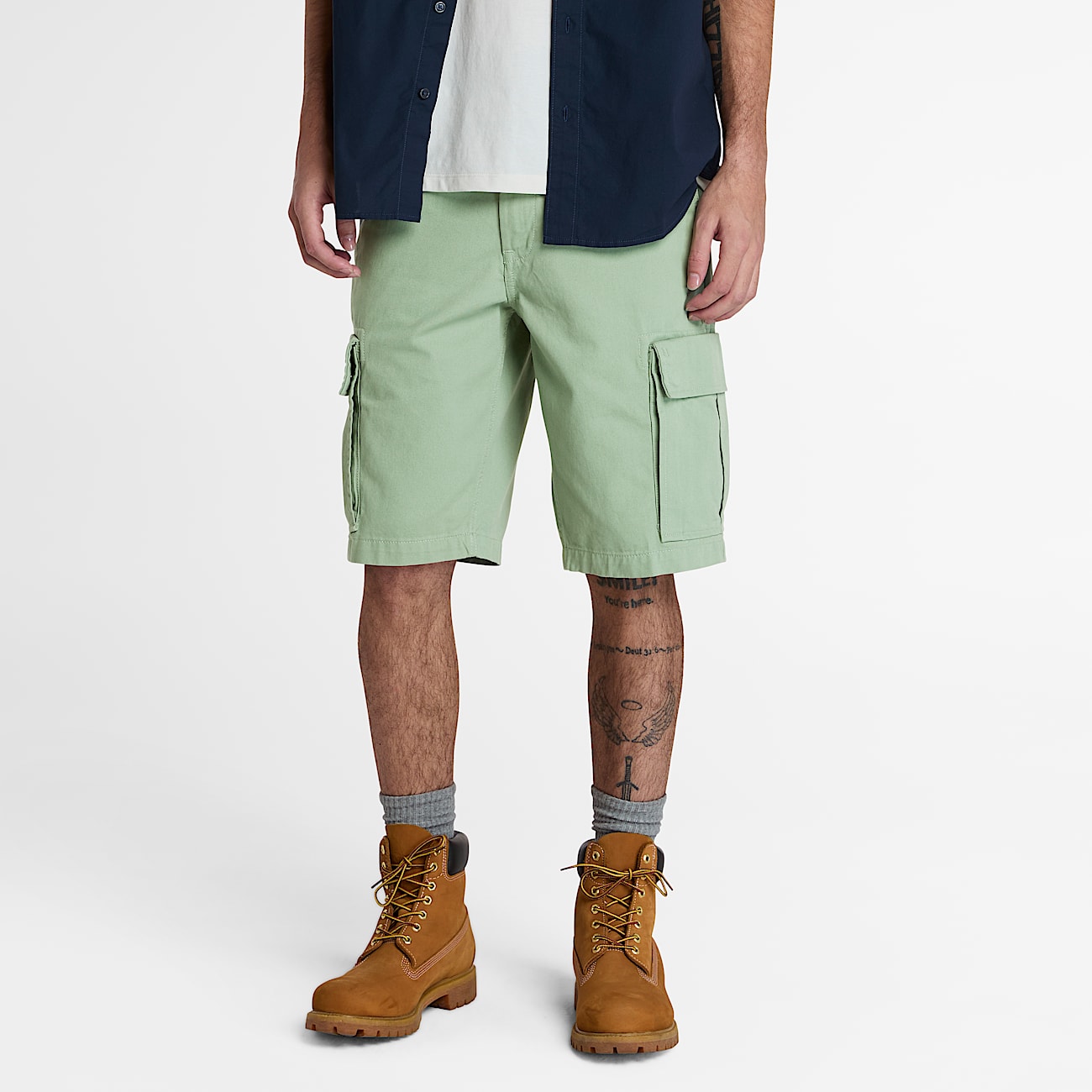 Shorts Cargo in Twill Brookline da Uomo in verde