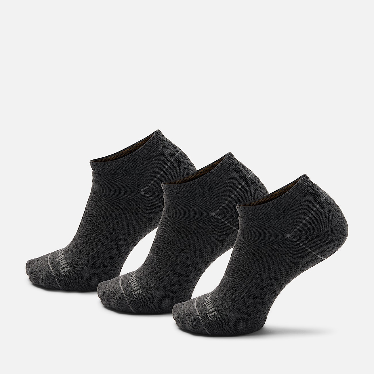 3er-Pack gepolsterte, unsichtbare Bowden Socken in Dunkelgrau