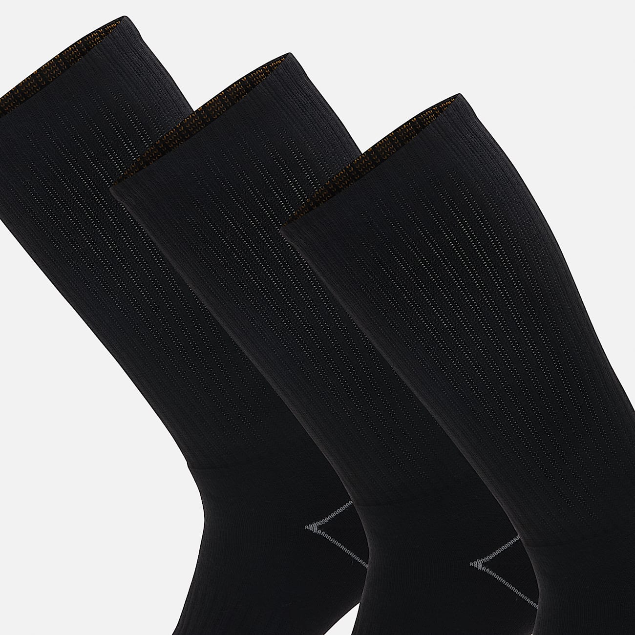 3er-Pack Bowden Crew Socken mit durchgehender Polsterung in Schwarz - 3