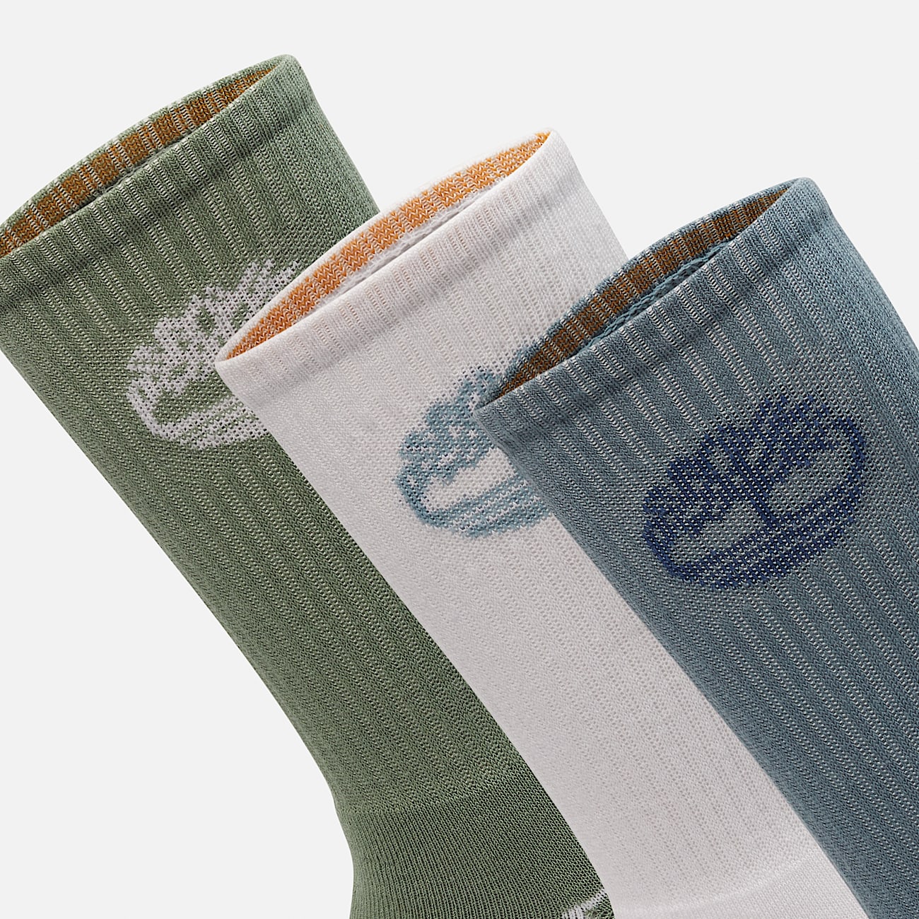 3 Pack Bowden Tree Full Cushion Crew Sock in Green - 3