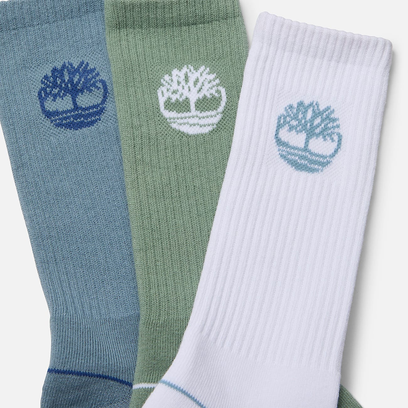 3 Pack Bowden Tree Full Cushion Crew Sock in Green - 2