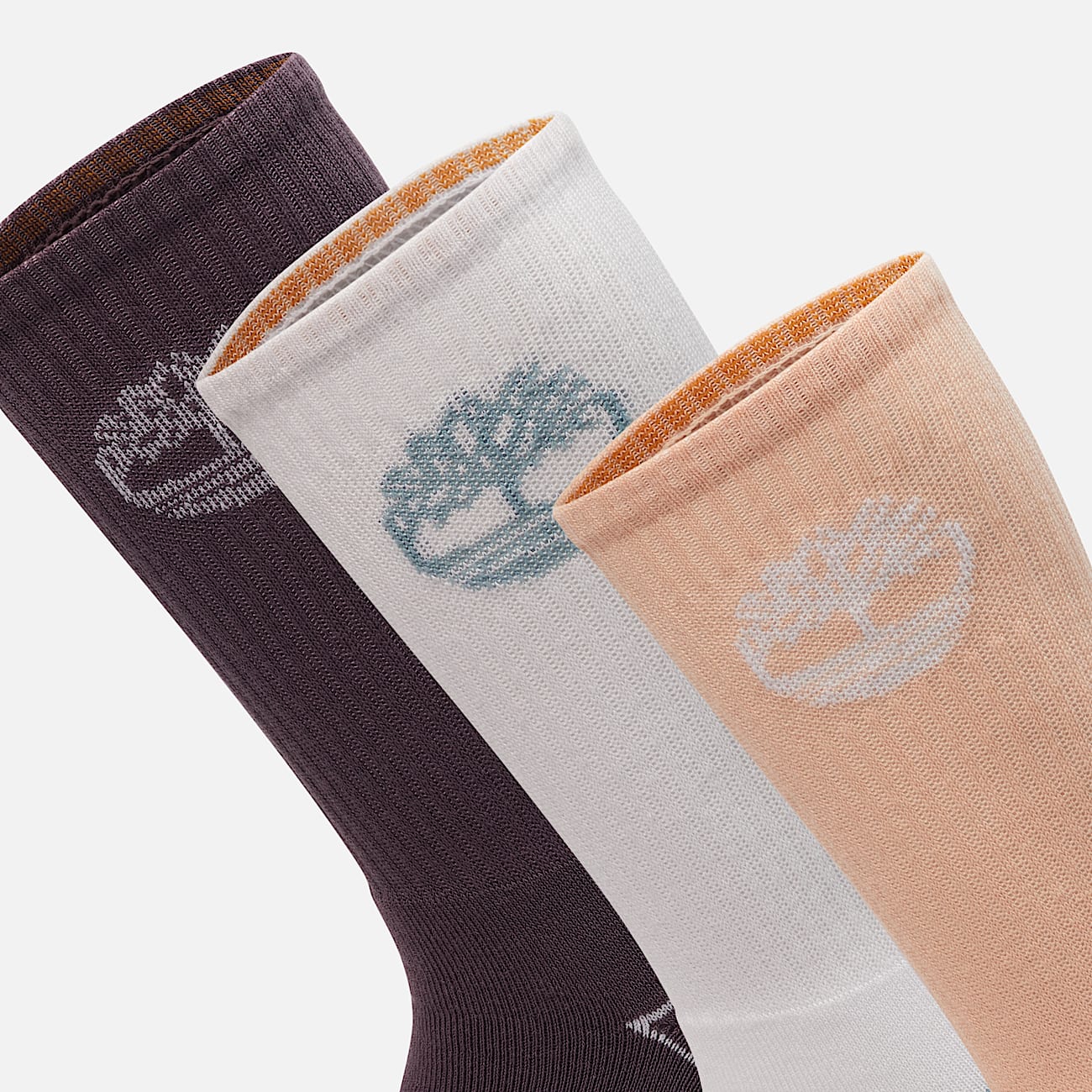 3 Pack Bowden Tree Full Cushion Crew Sock in Light Pink - 2