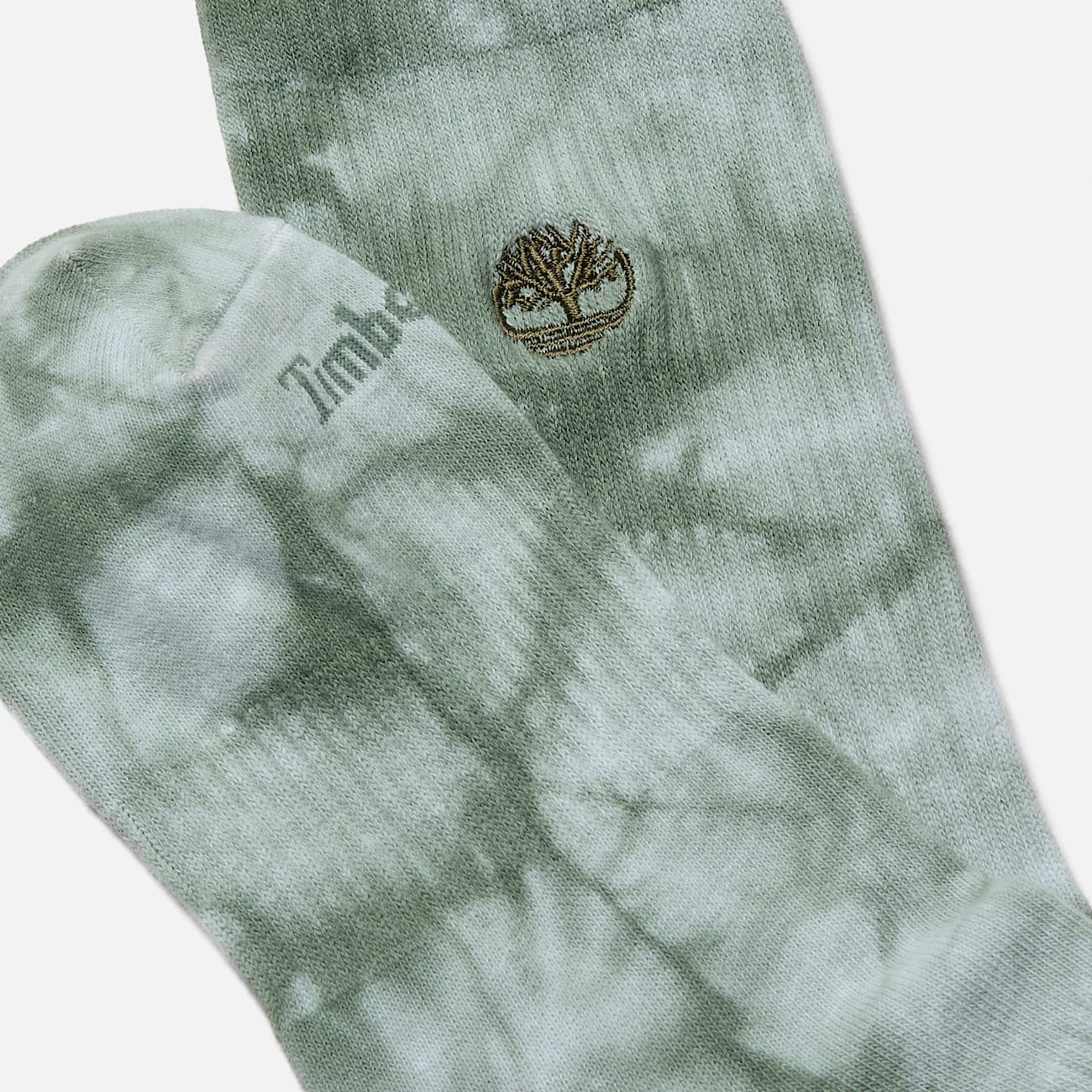 Sun-bleached Crew Socks in Green - 2