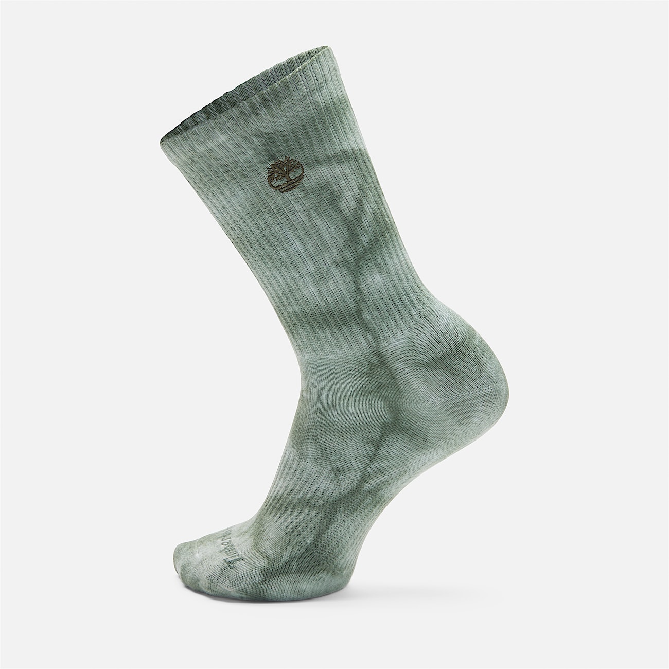 Sun-bleached Crew Socks in Green - 1