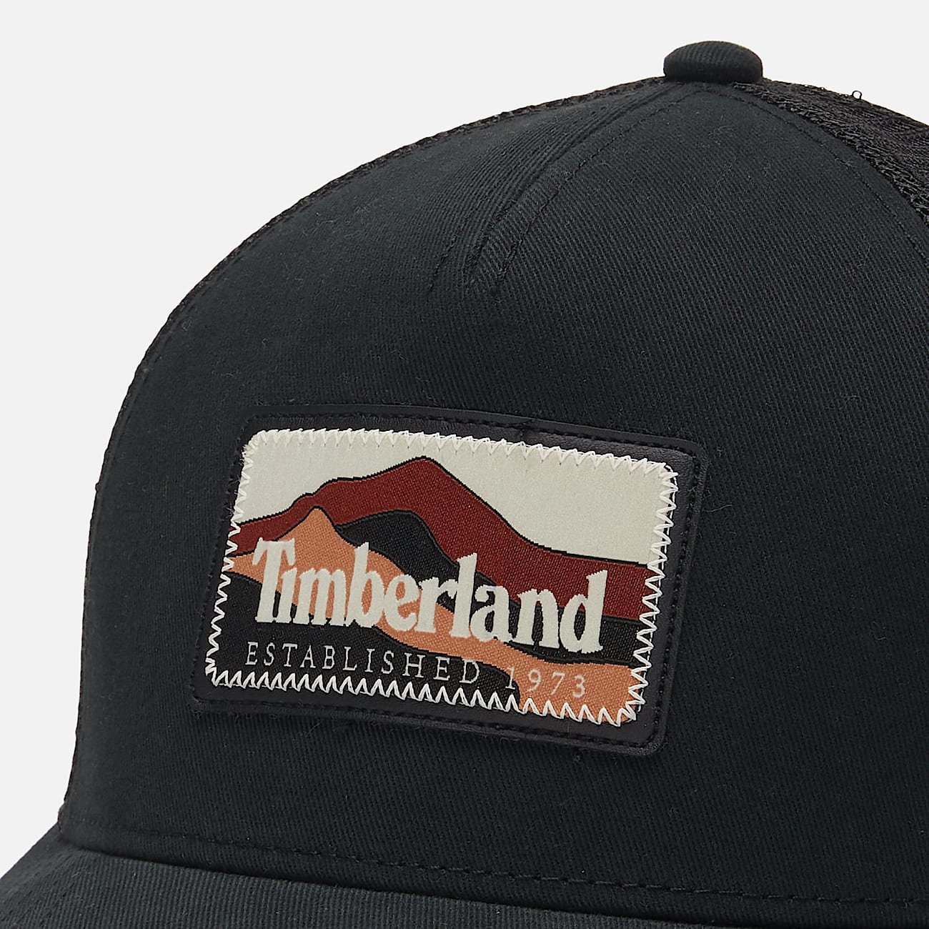 Mountain Patch Trucker Hat in Black - 3