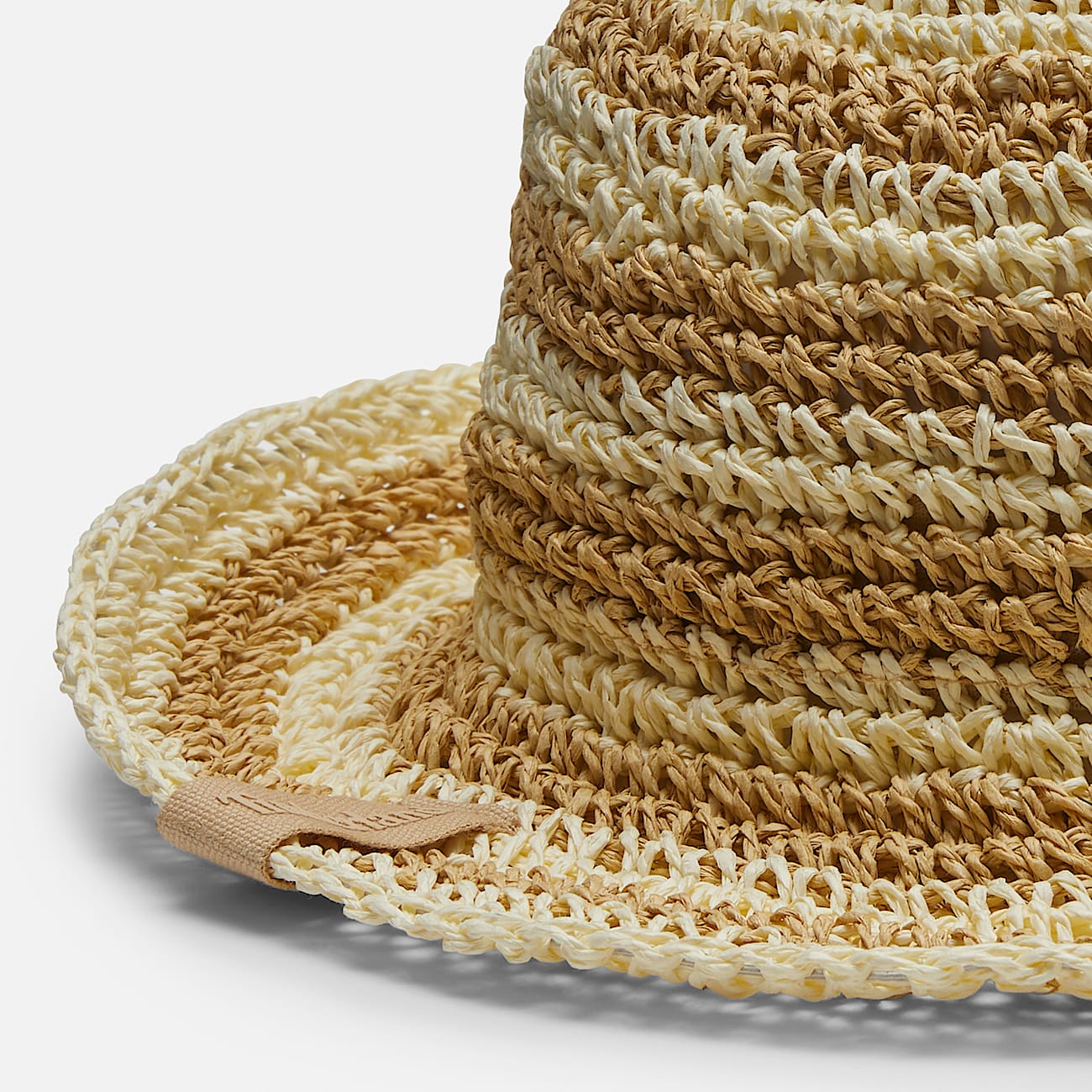 Packable Straw Cloche Hat for Women in Beige