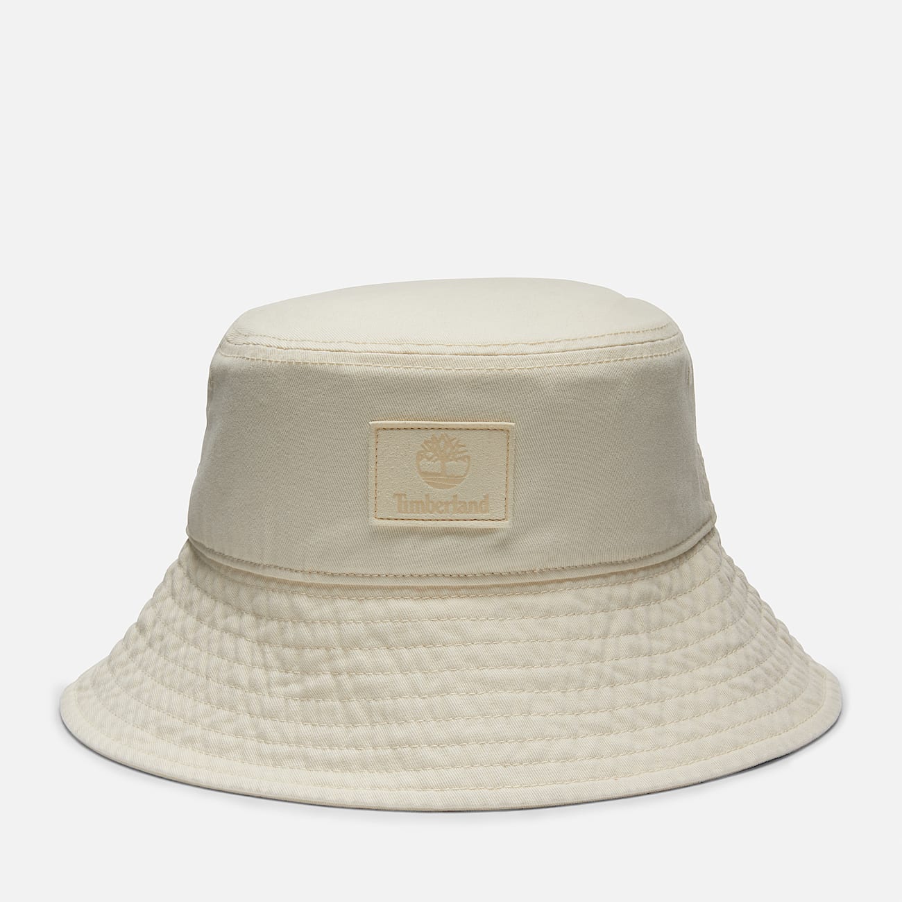 Monochrome Bucket Hat in White - 1
