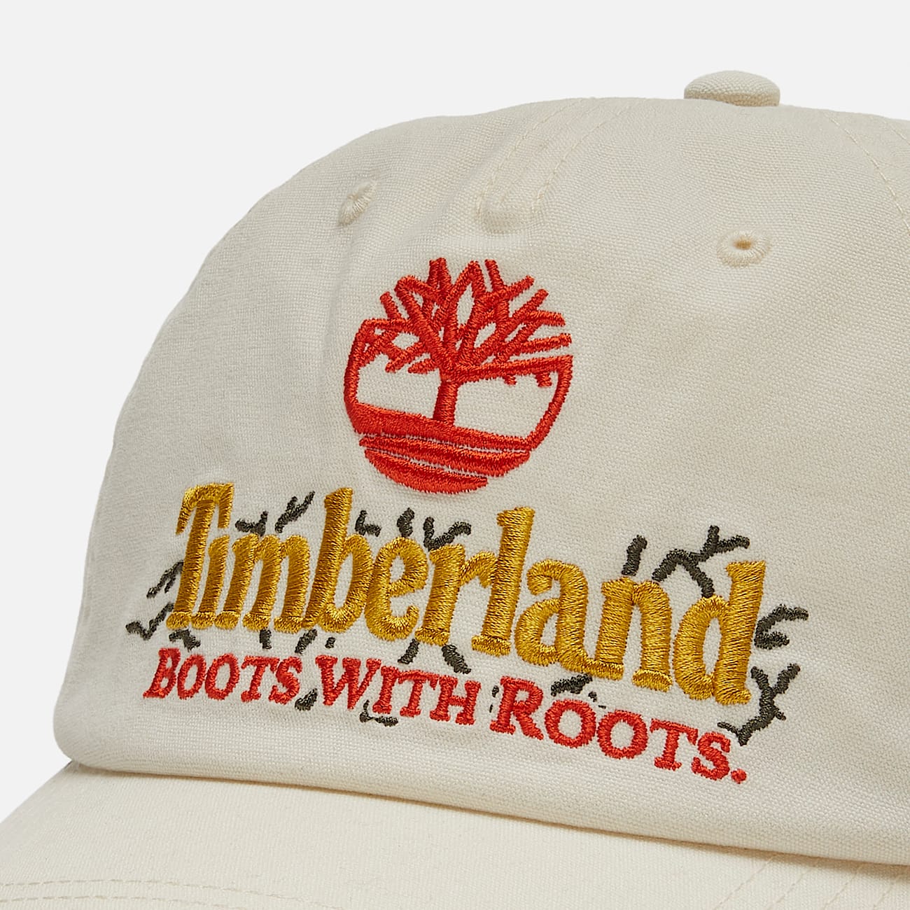 Baseballcap mit „Boots with Roots“-Aufschrift in Weiß - 3