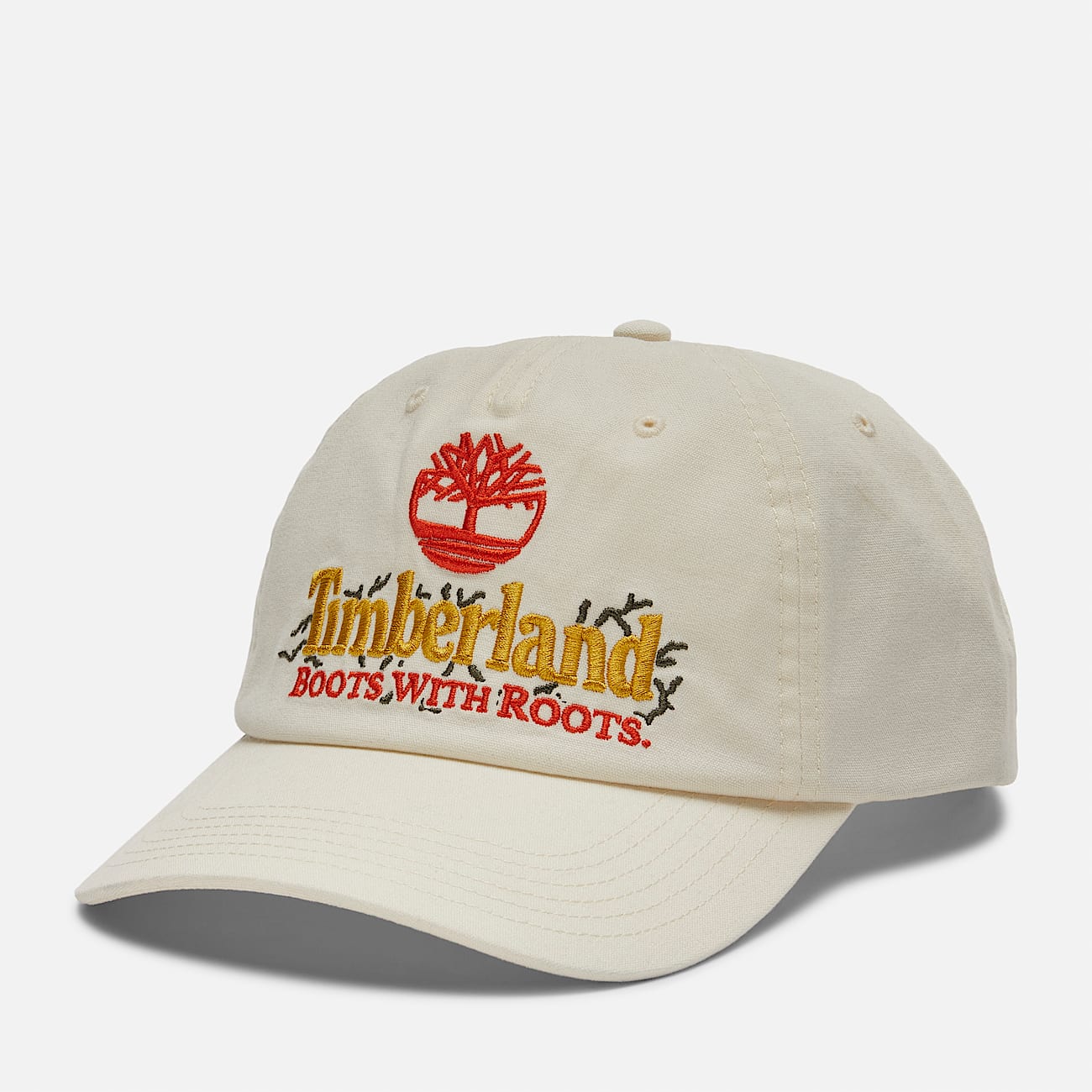 Baseballcap mit „Boots with Roots“-Aufschrift in Weiß - 1