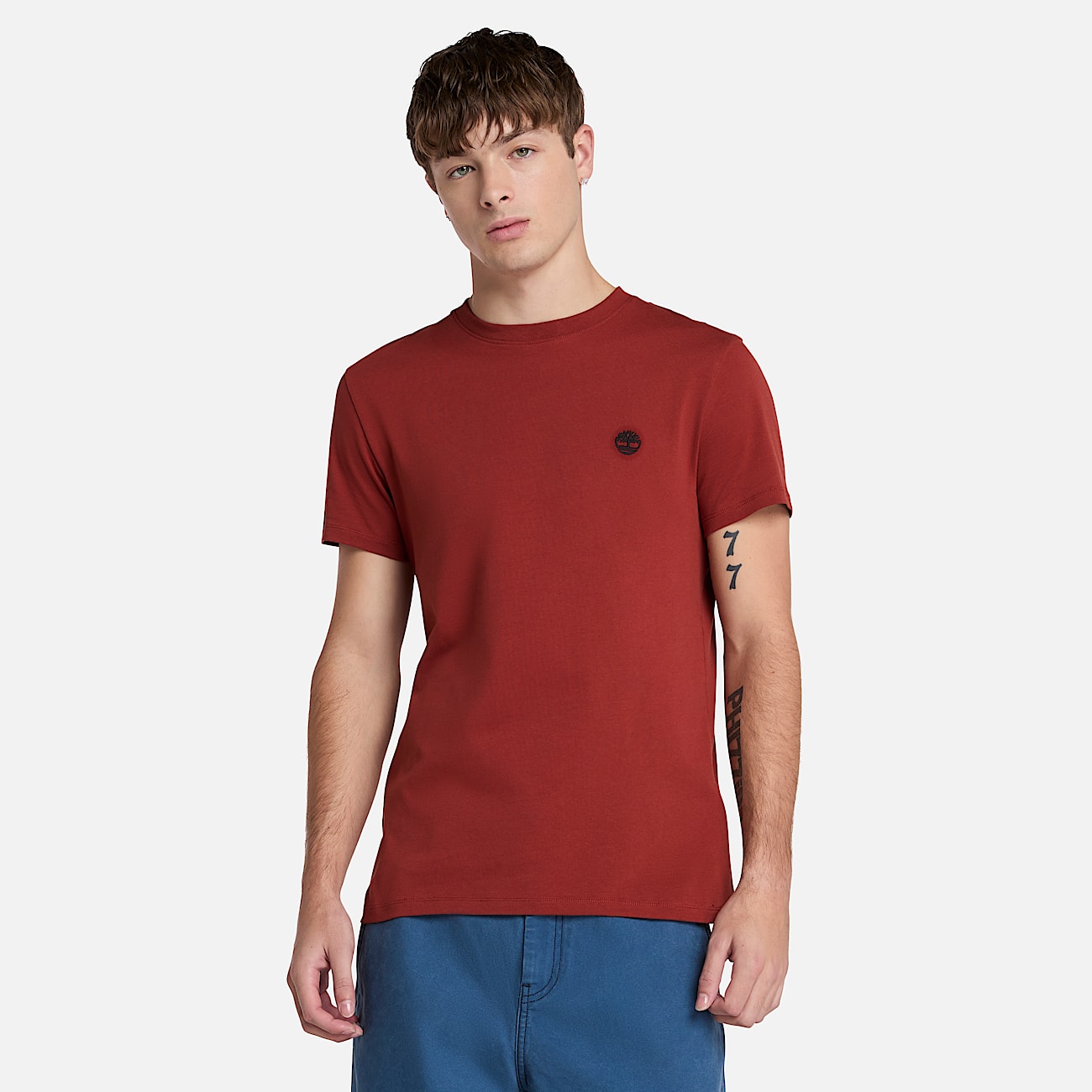 T-shirt Dunstan River para Homem em Vermelho - 1