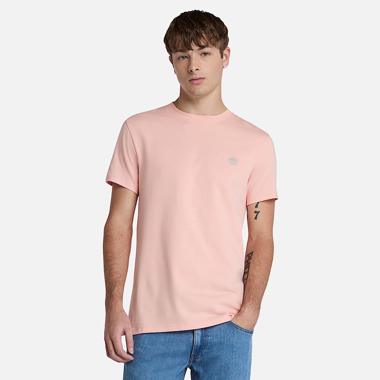 Dunstan River T-shirt voor heren in lichtroze - 1