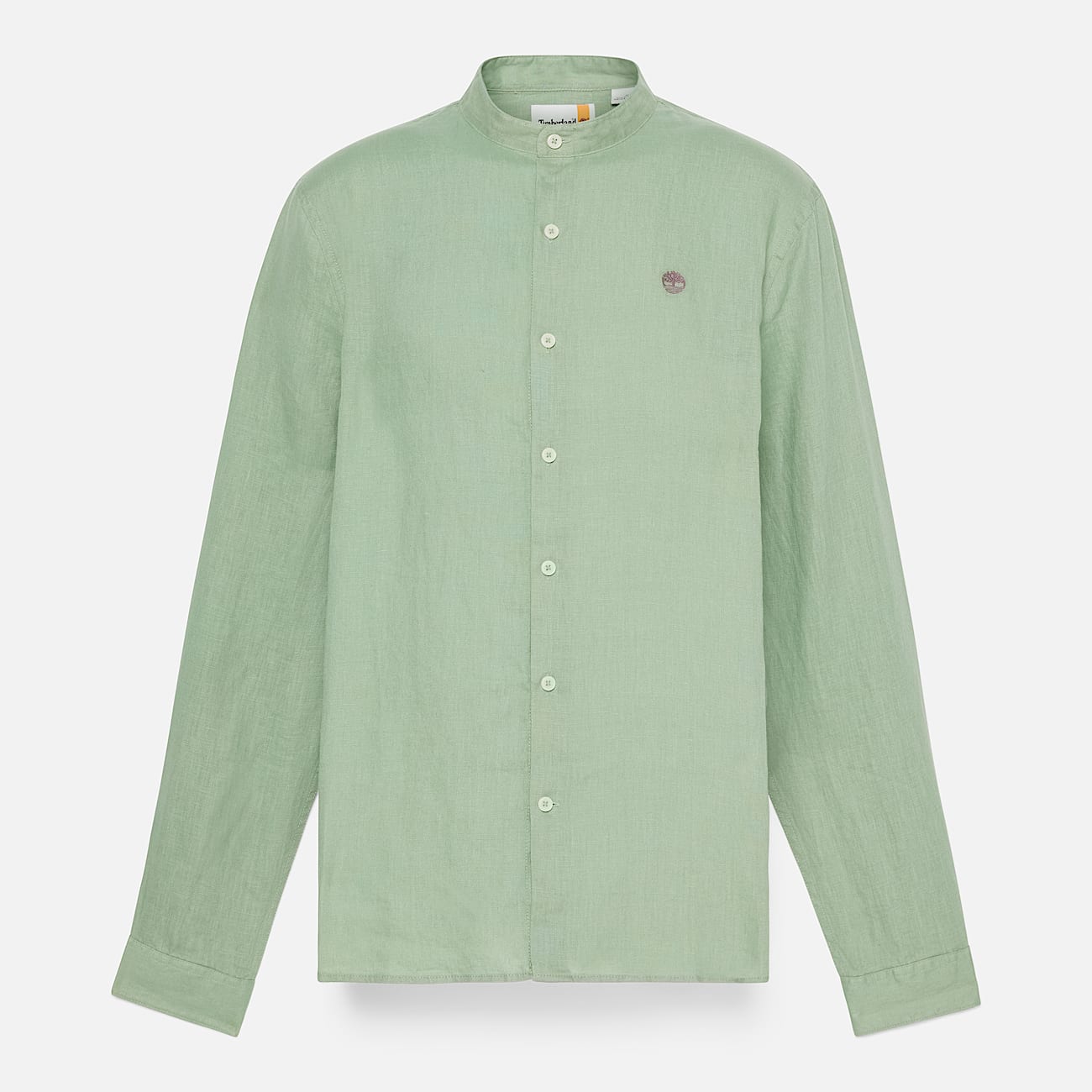 Chemise à col Mao en lin Mill Brook pour homme en vert - 5