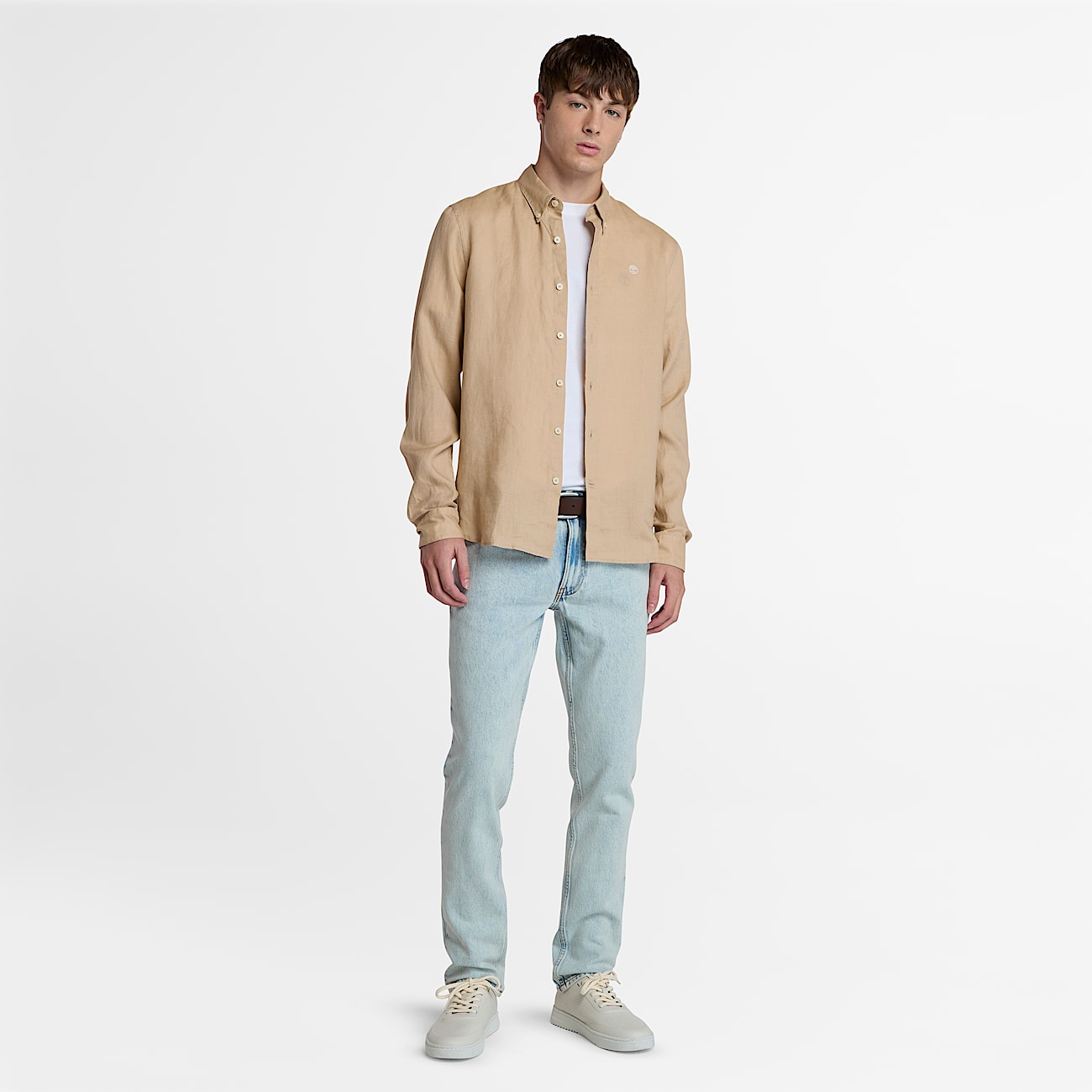 Camicia in Lino Mill Brook da Uomo in beige - 2