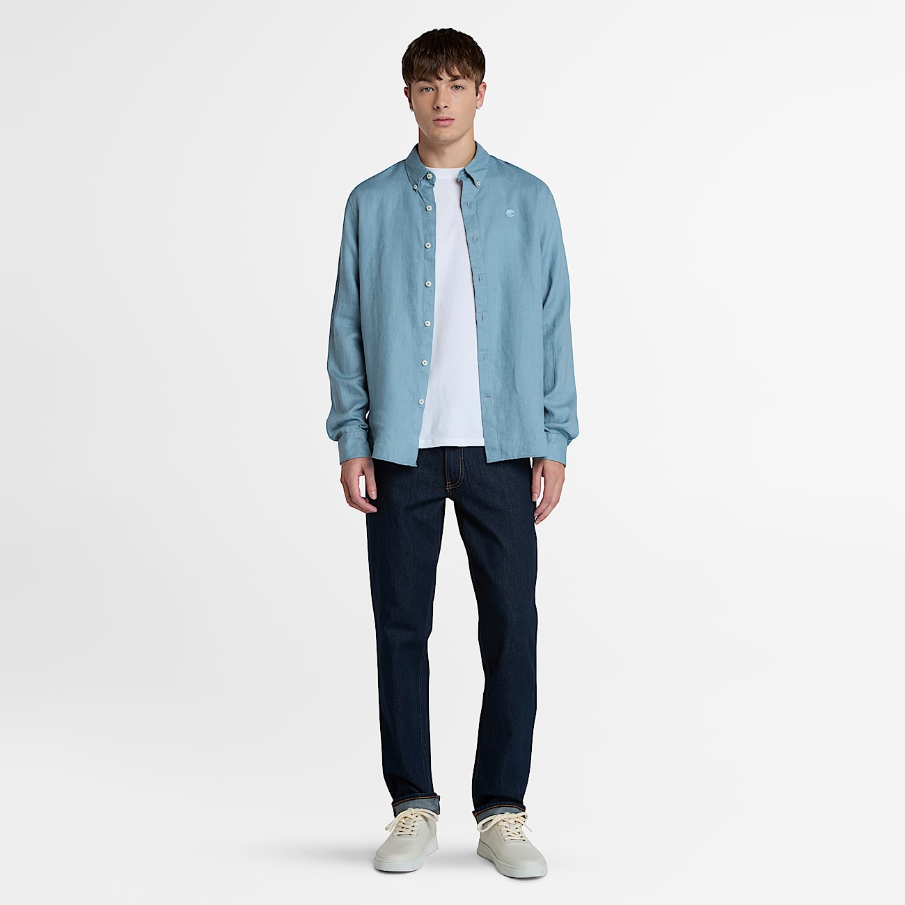 Mill Brook Leinenhemd für Herren in Blau - 2