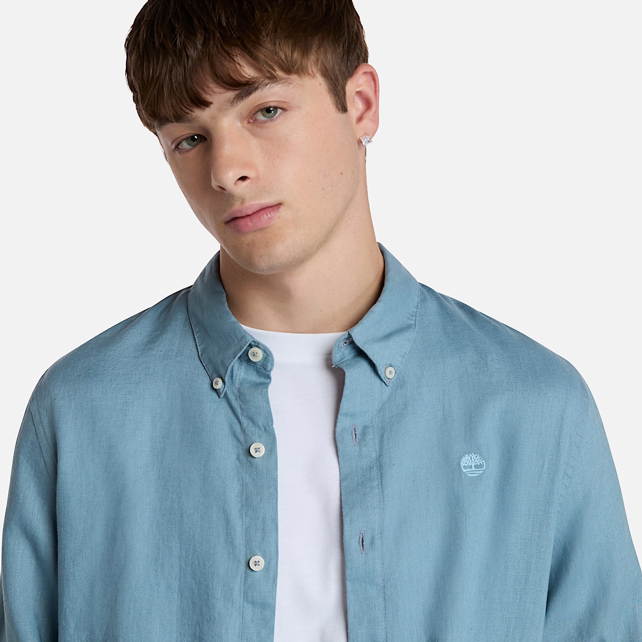 Mill Brook Leinenhemd für Herren in Blau - 3
