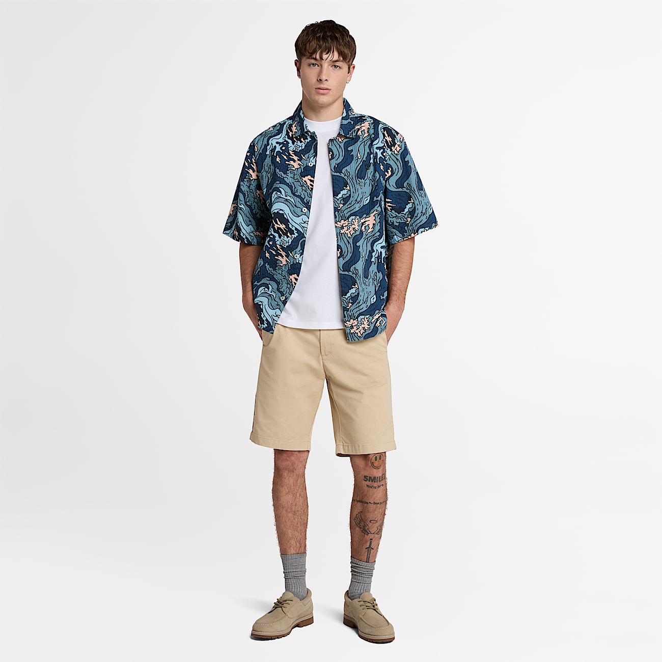 Claremont Twill Chino Short for Men in Beige - 2
