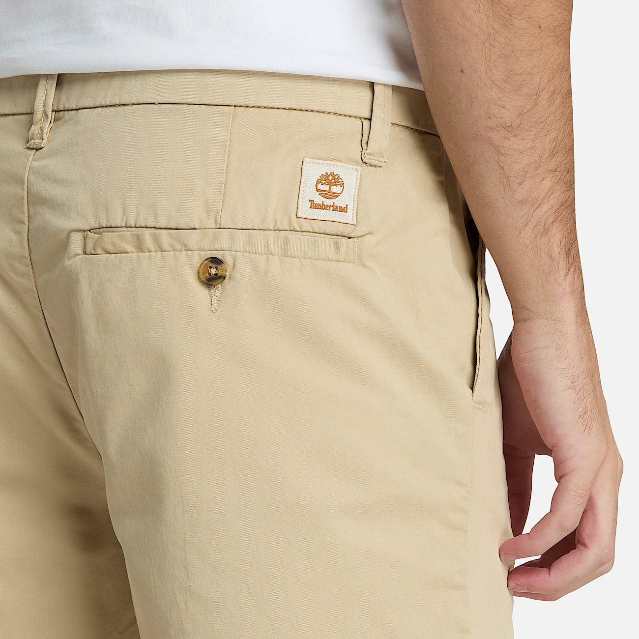 Claremont Twill Chino Short for Men in Beige - 3