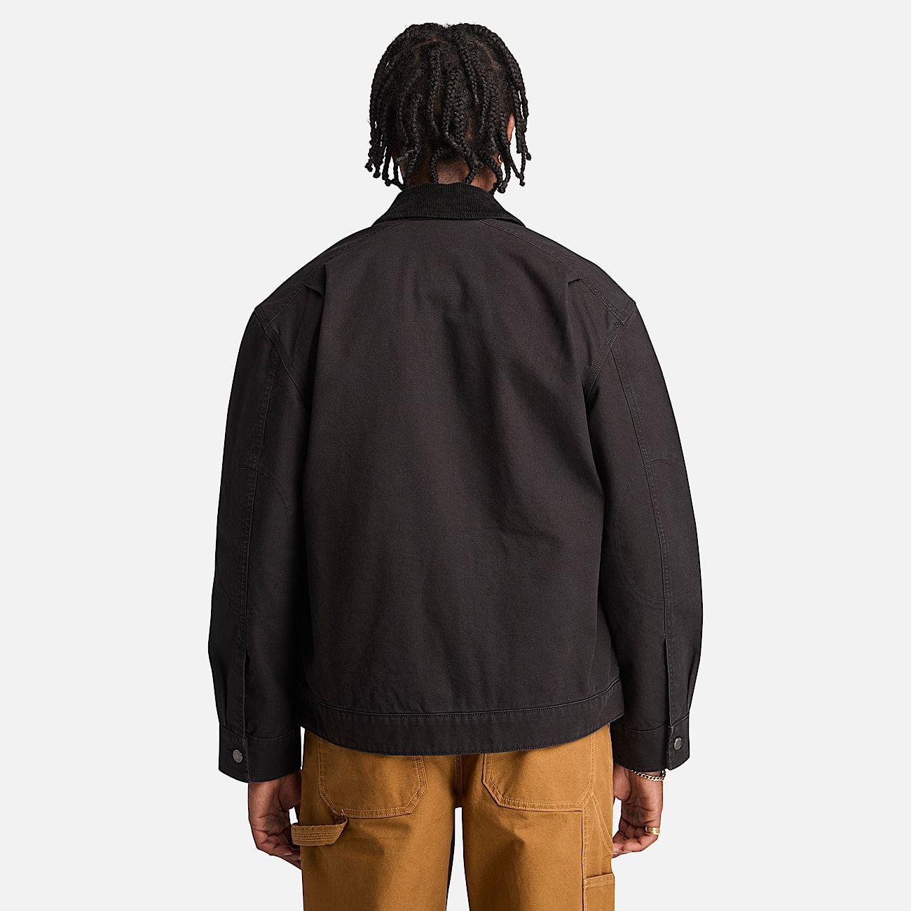 Strafford Washed Canvas Jacket for Men in Black - 6