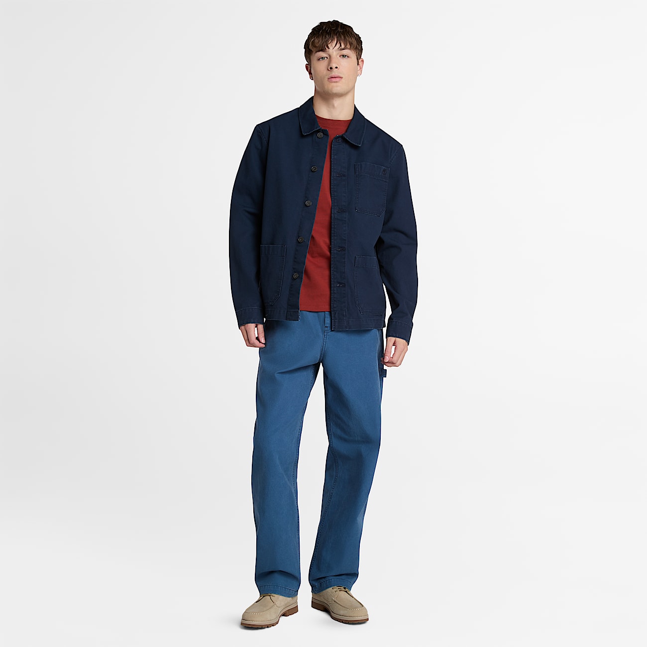 Verwaschene Kempshire Chore Canvas-Jacke für Herren in Dunkelblau - 3