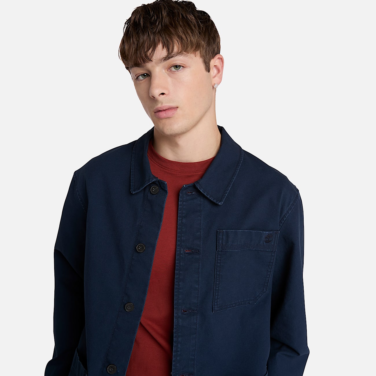 Verwaschene Kempshire Chore Canvas-Jacke für Herren in Dunkelblau - 4