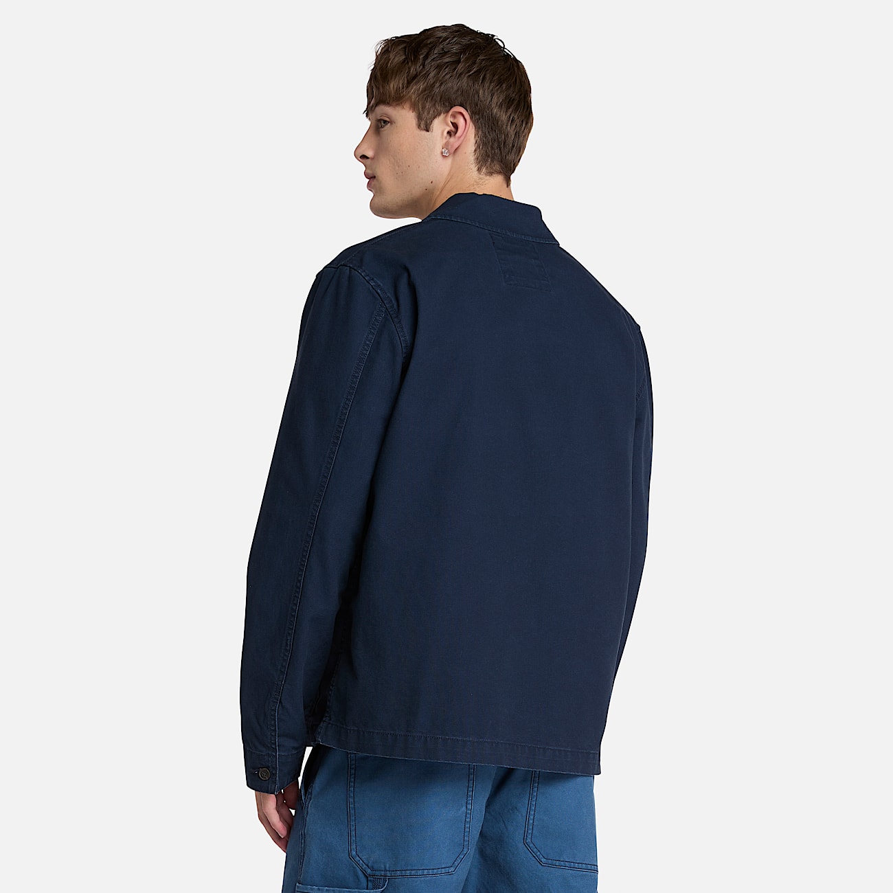Verwaschene Kempshire Chore Canvas-Jacke für Herren in Dunkelblau - 5