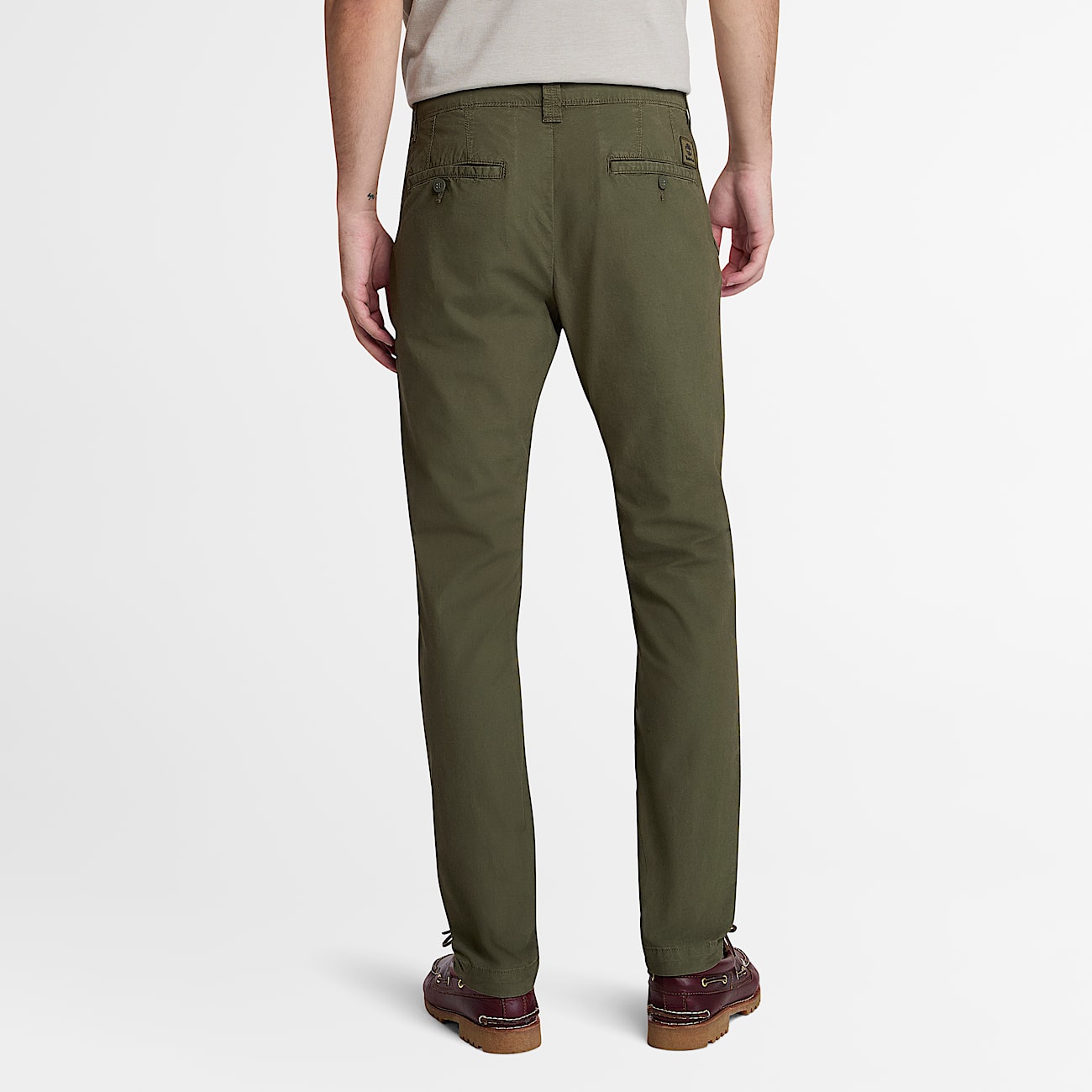 Pantalon chino en popeline Claremont pour homme en vert foncé - 4