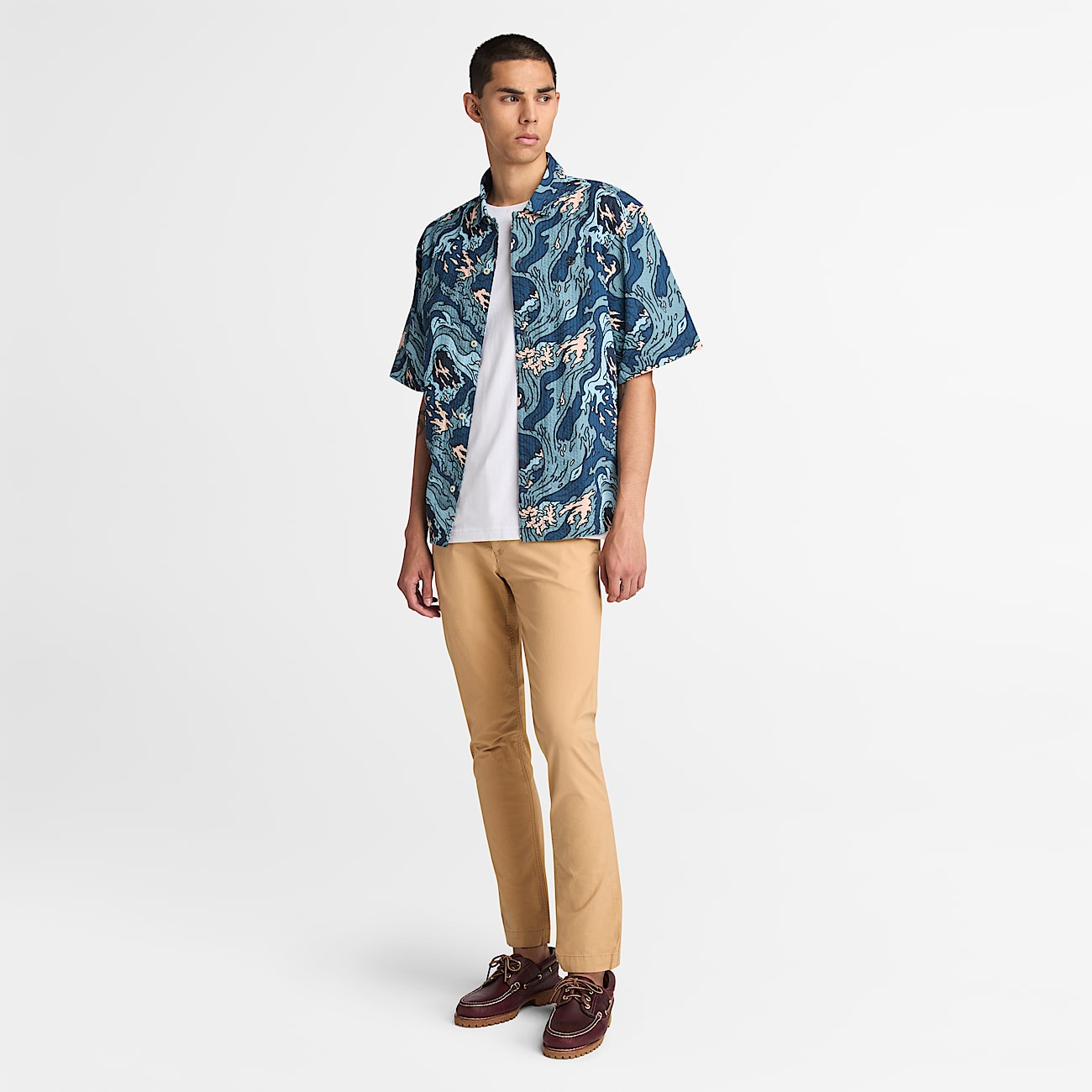 Calças Chino em Popelina Claremont para Homem em amarelo - 2