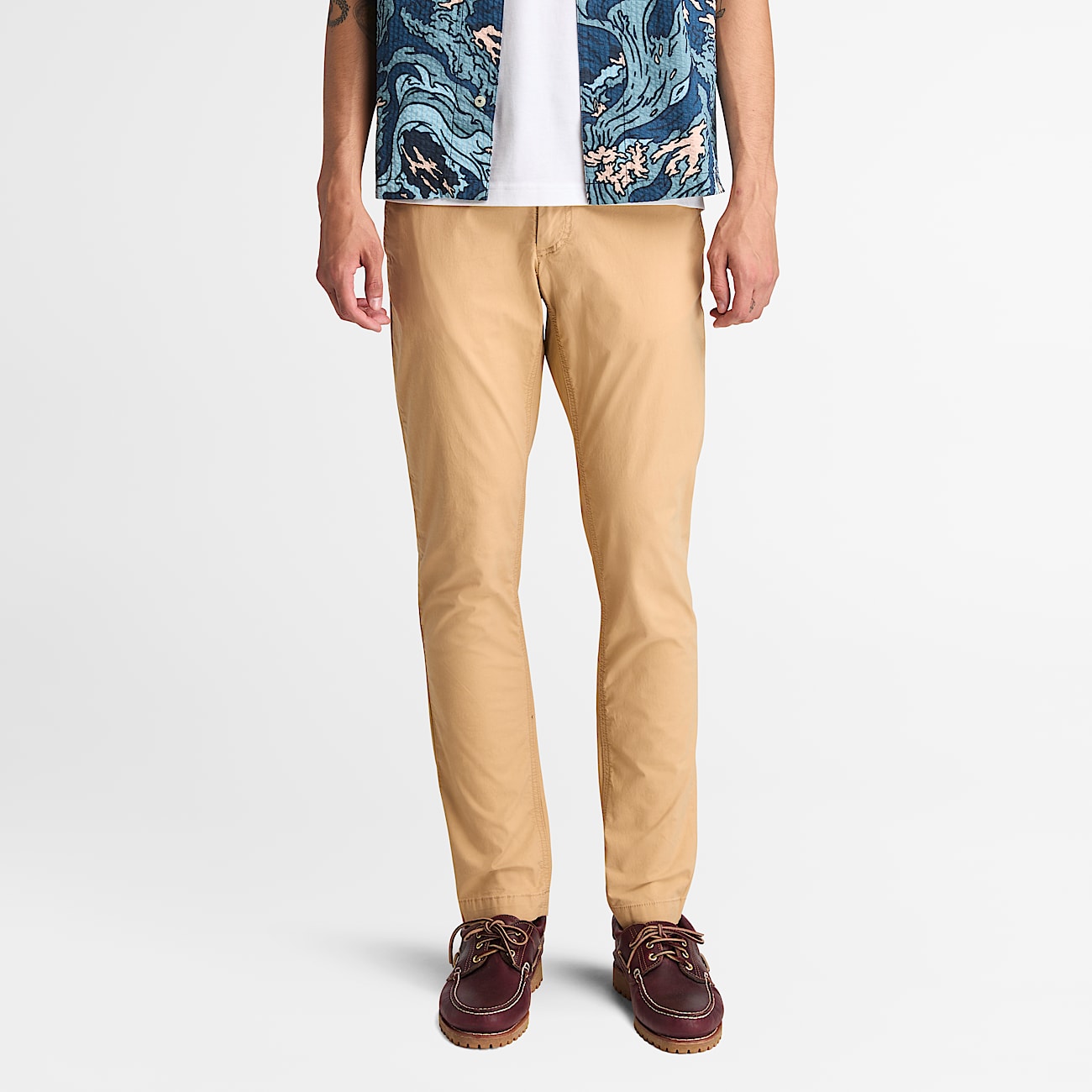 Calças Chino em Popelina Claremont para Homem em amarelo - 1