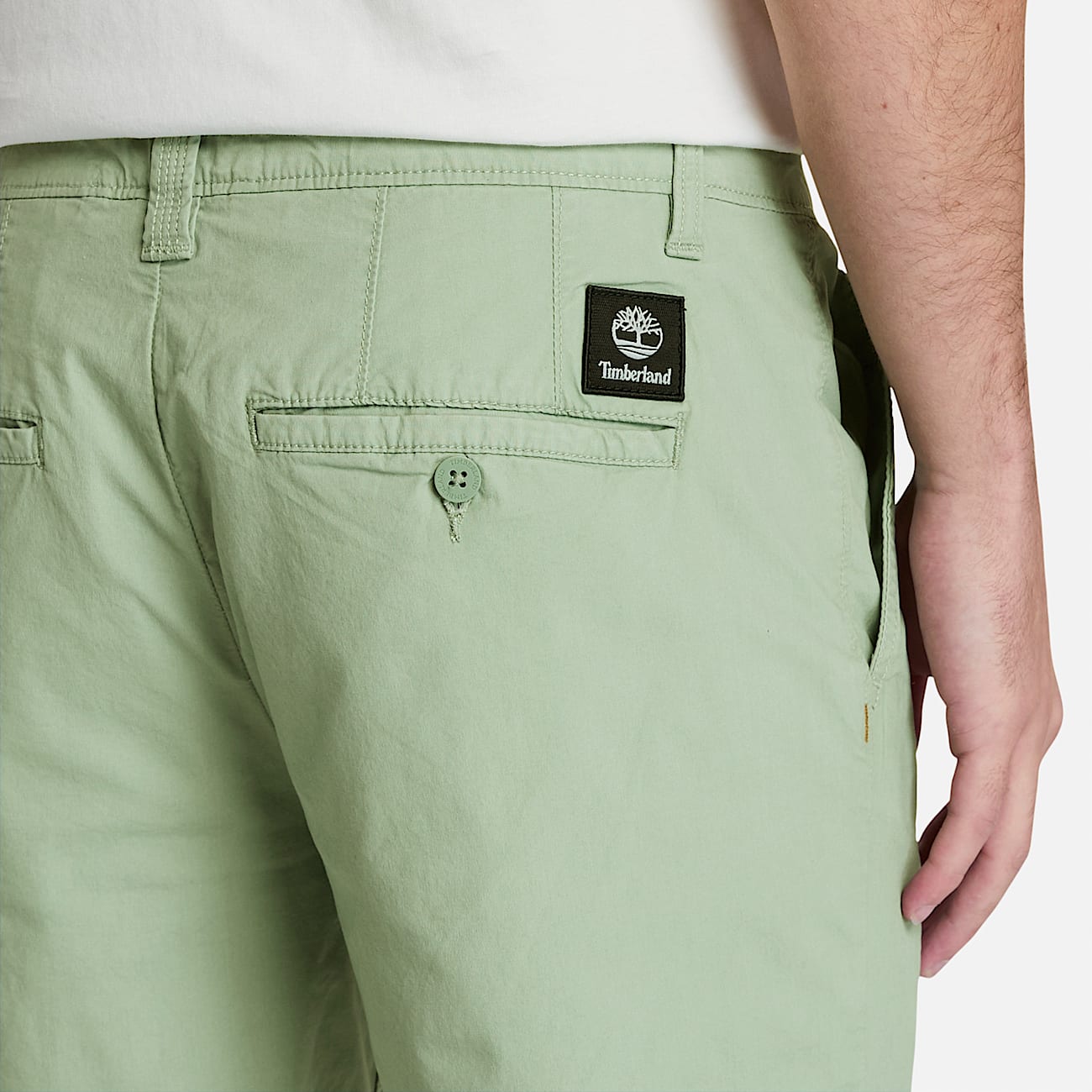 Claremont Poplin Chino Shorts for Men in Green - 3