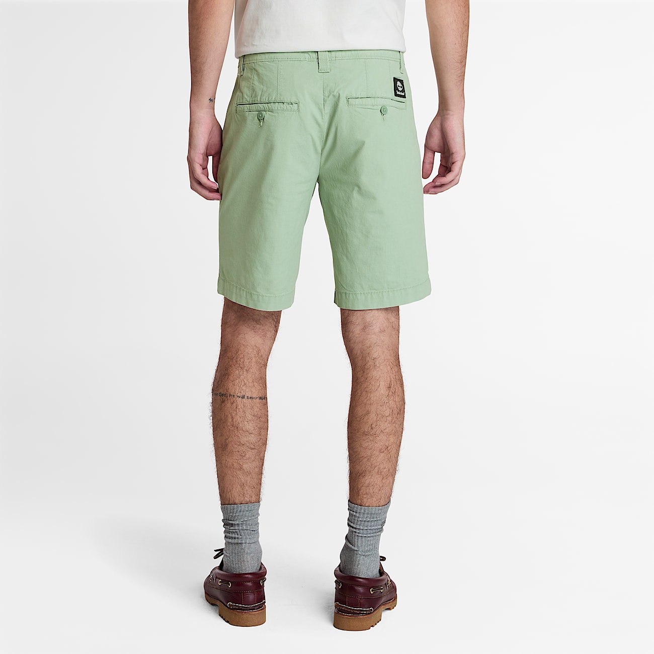 Claremont Poplin Chino Shorts for Men in Green - 4