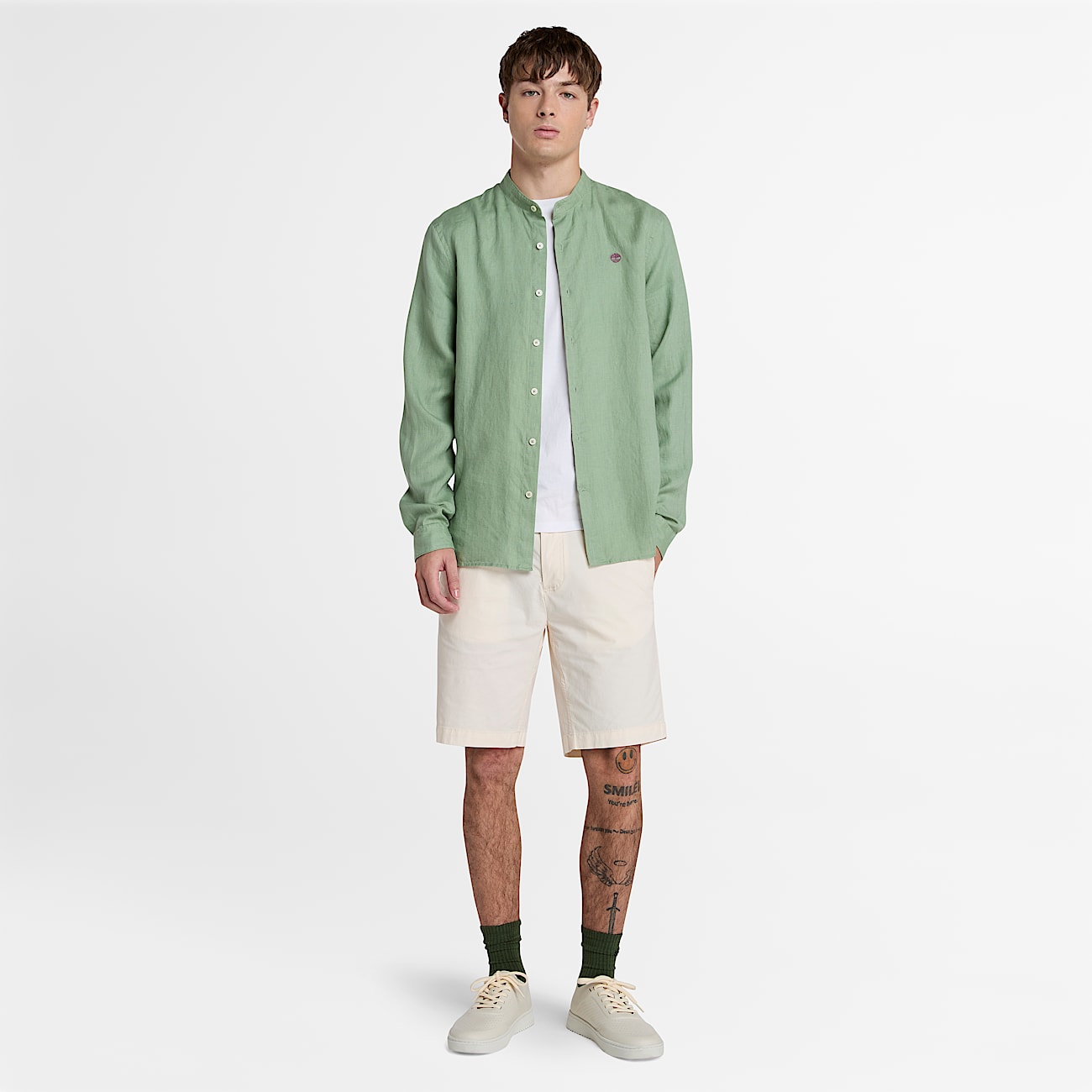 Claremont Chinoshorts aus Popeline für Herren in Hellbeige - 2