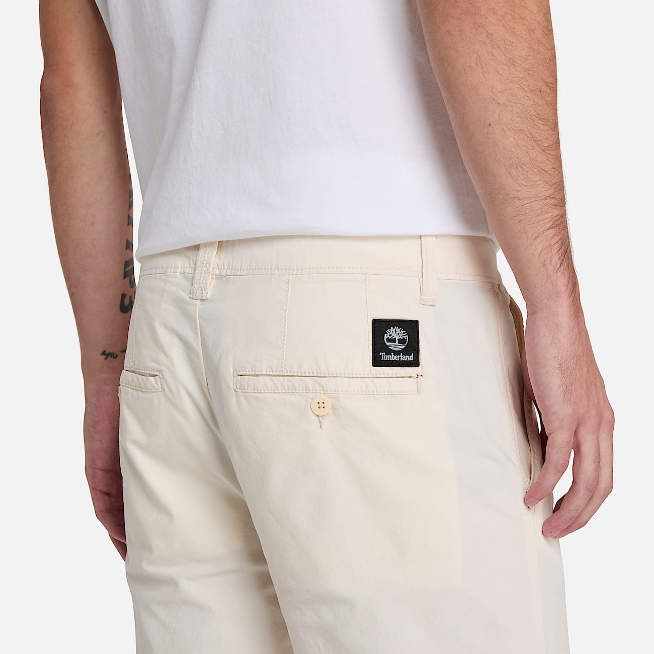 Claremont Chinoshorts aus Popeline für Herren in Hellbeige - 3