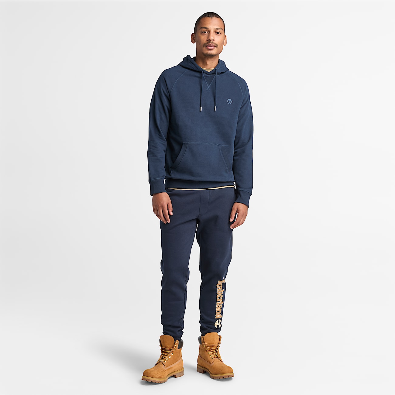 Felpa con Cappuccio Loopback Exeter River da Uomo in blu scuro - 2