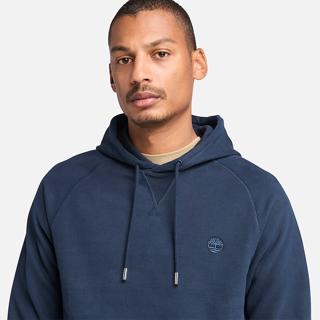 Felpa con Cappuccio Loopback Exeter River da Uomo in blu scuro - 3