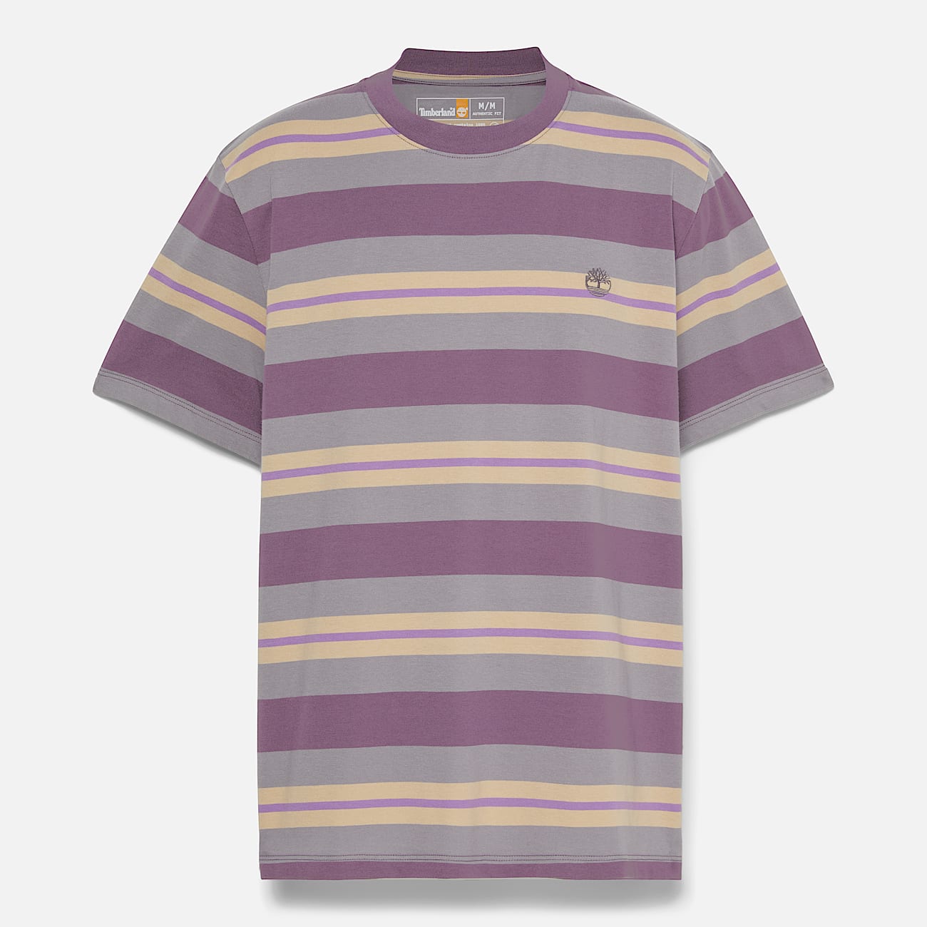 Gestreept T-shirt voor heren in paars