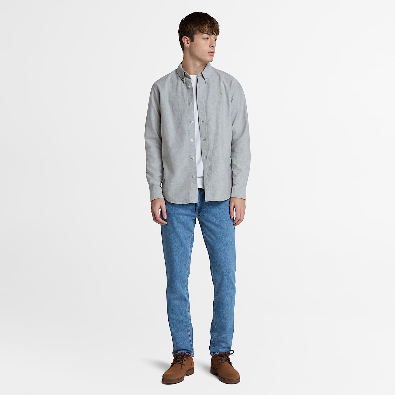 Calças de Ganga Justas Sandown para Homem em azul-claro - 3