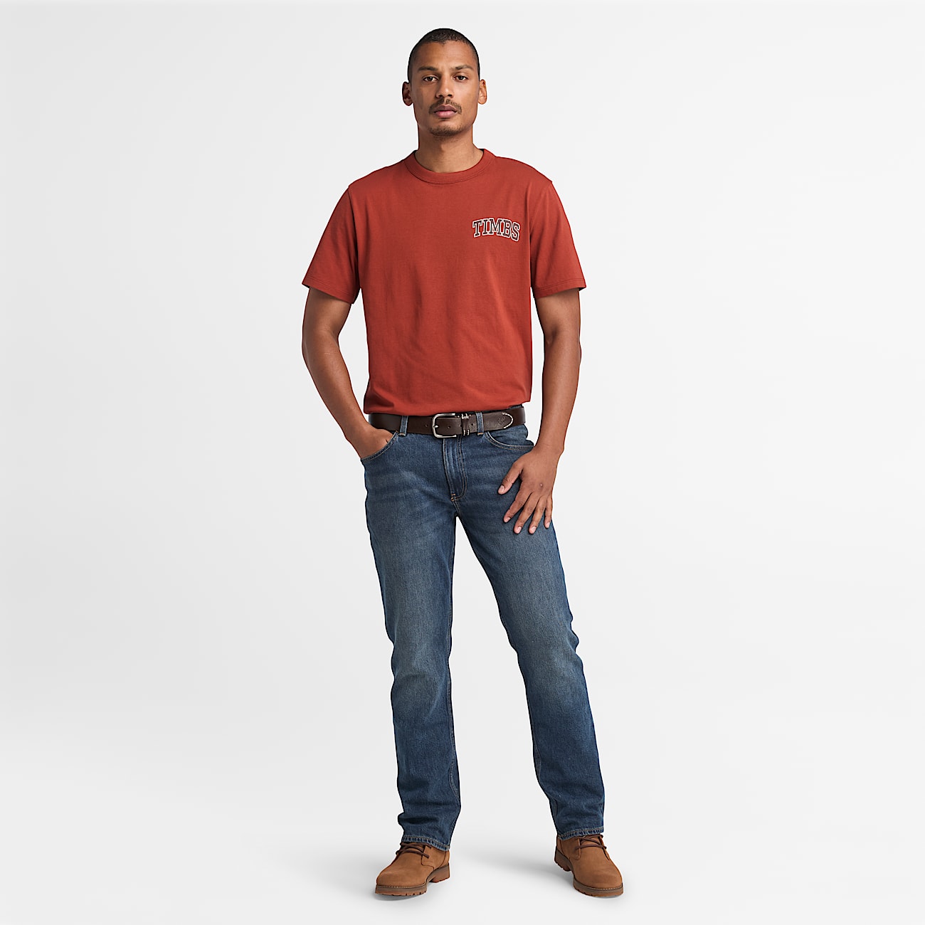 Grafisches TIMBS T-Shirt für Herren in Rot - 2