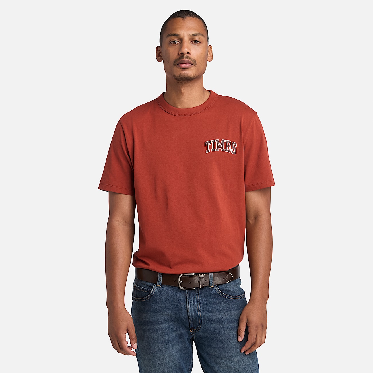 Grafisches TIMBS T-Shirt für Herren in Rot - 1