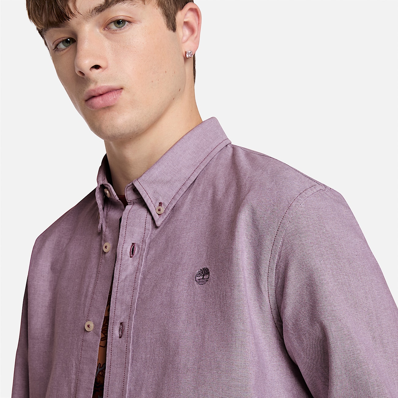 Oxfordhemd für Herren in Violett - 3