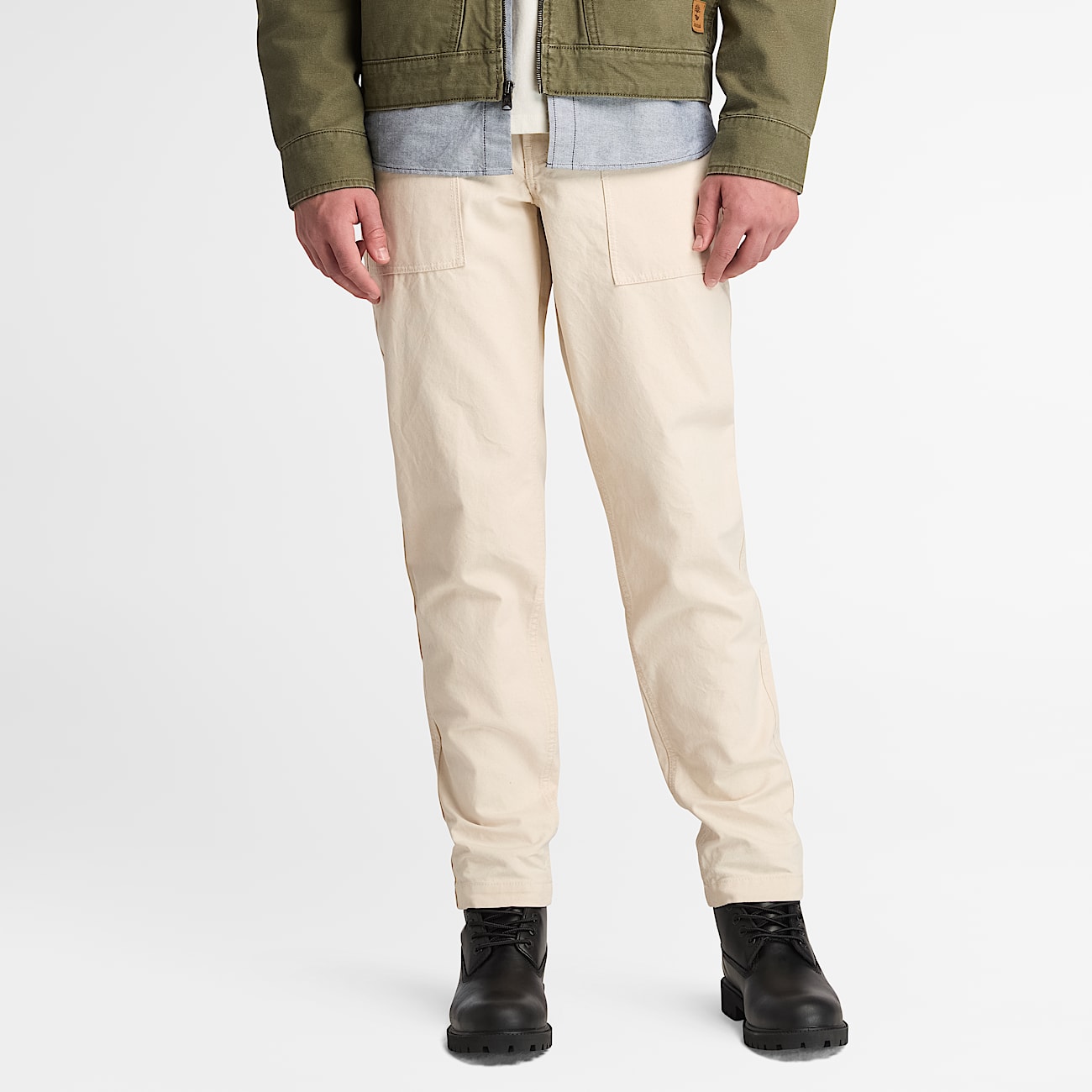 Goffstown Fatigue Broek van gewassen canvas voor heren in ongeverfde stof