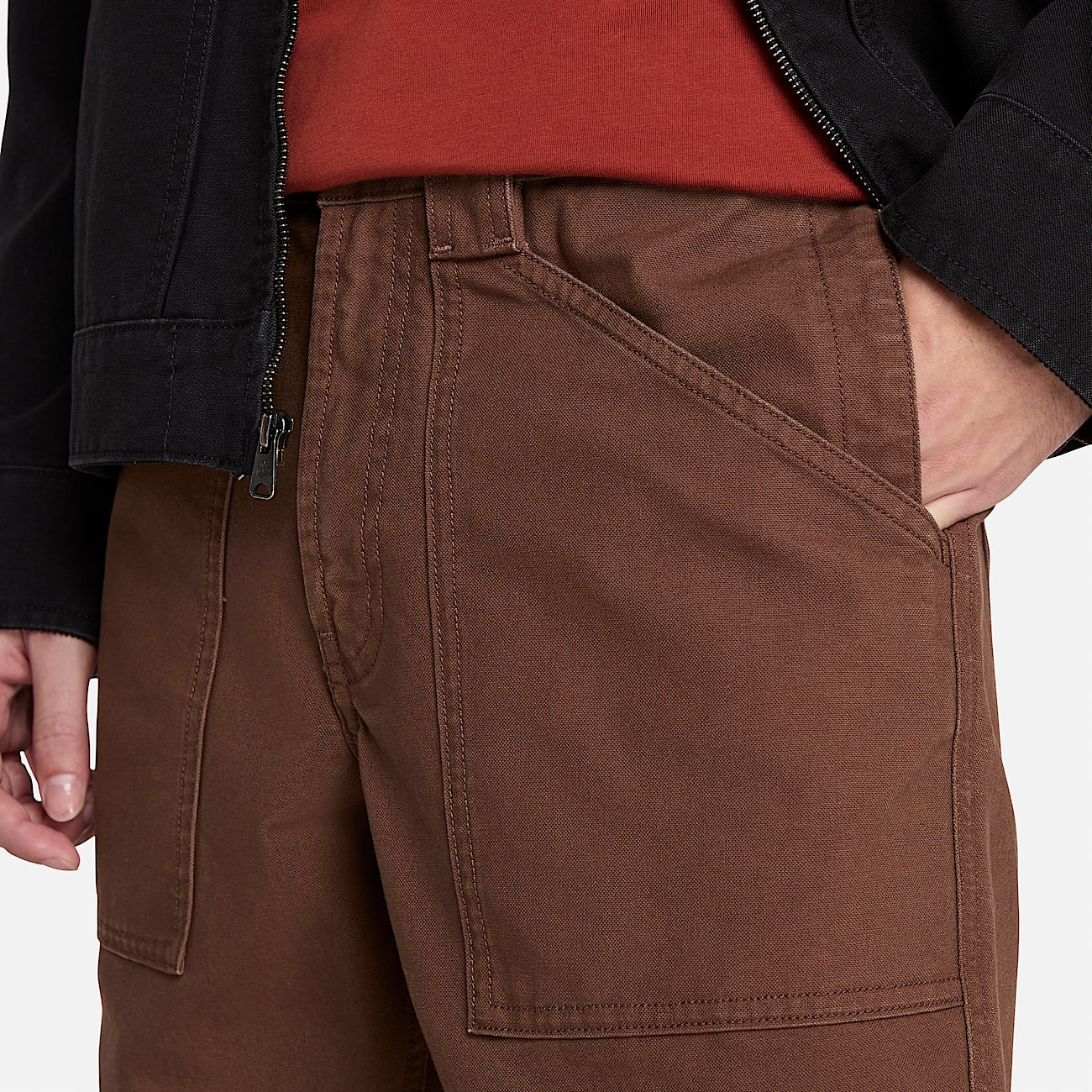 Goffstown Washed Canvas Fatigue Trouser for Men in Brown