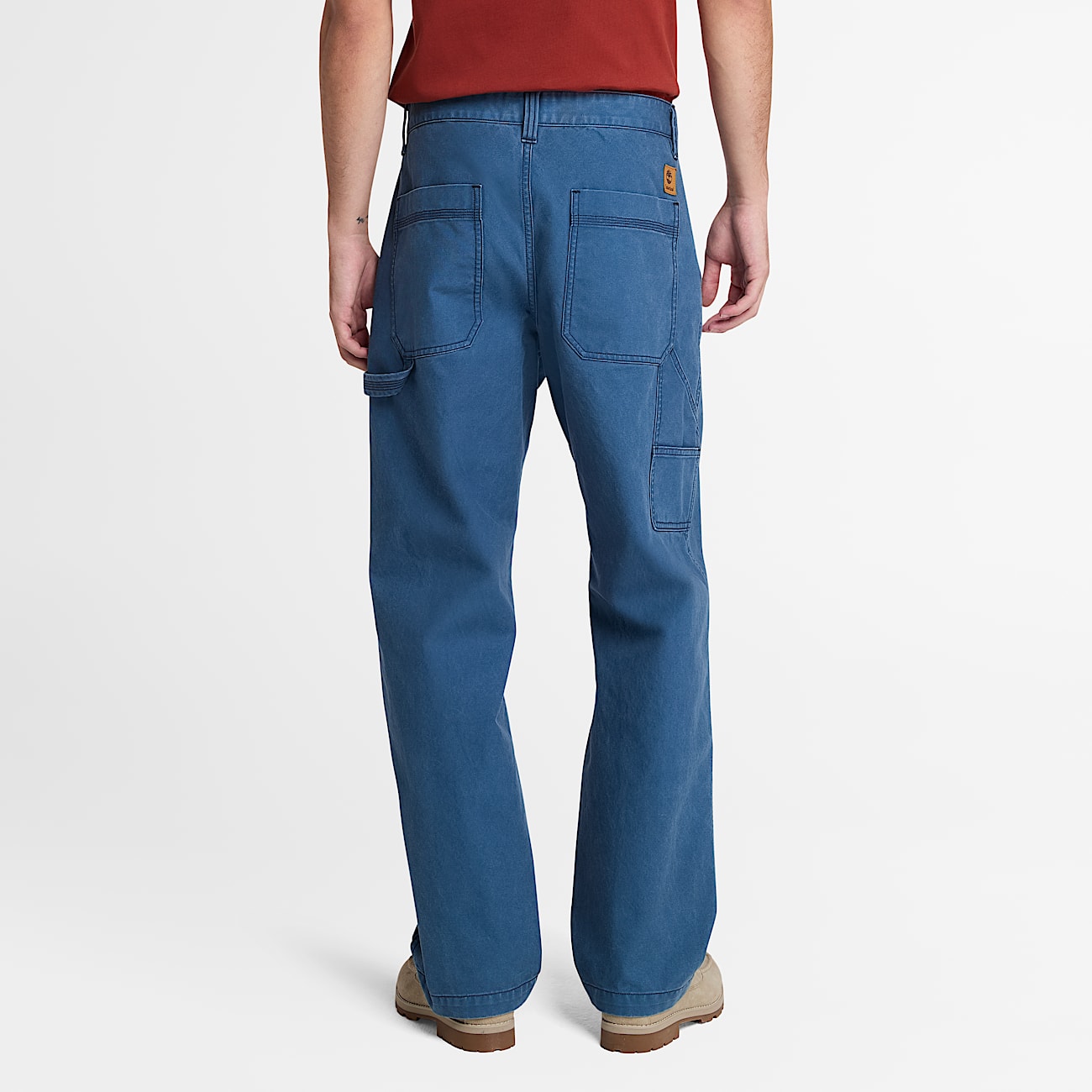 Pantalones de estilo carpintero de lona lavada Rindge para hombre en azul oscuro - 5