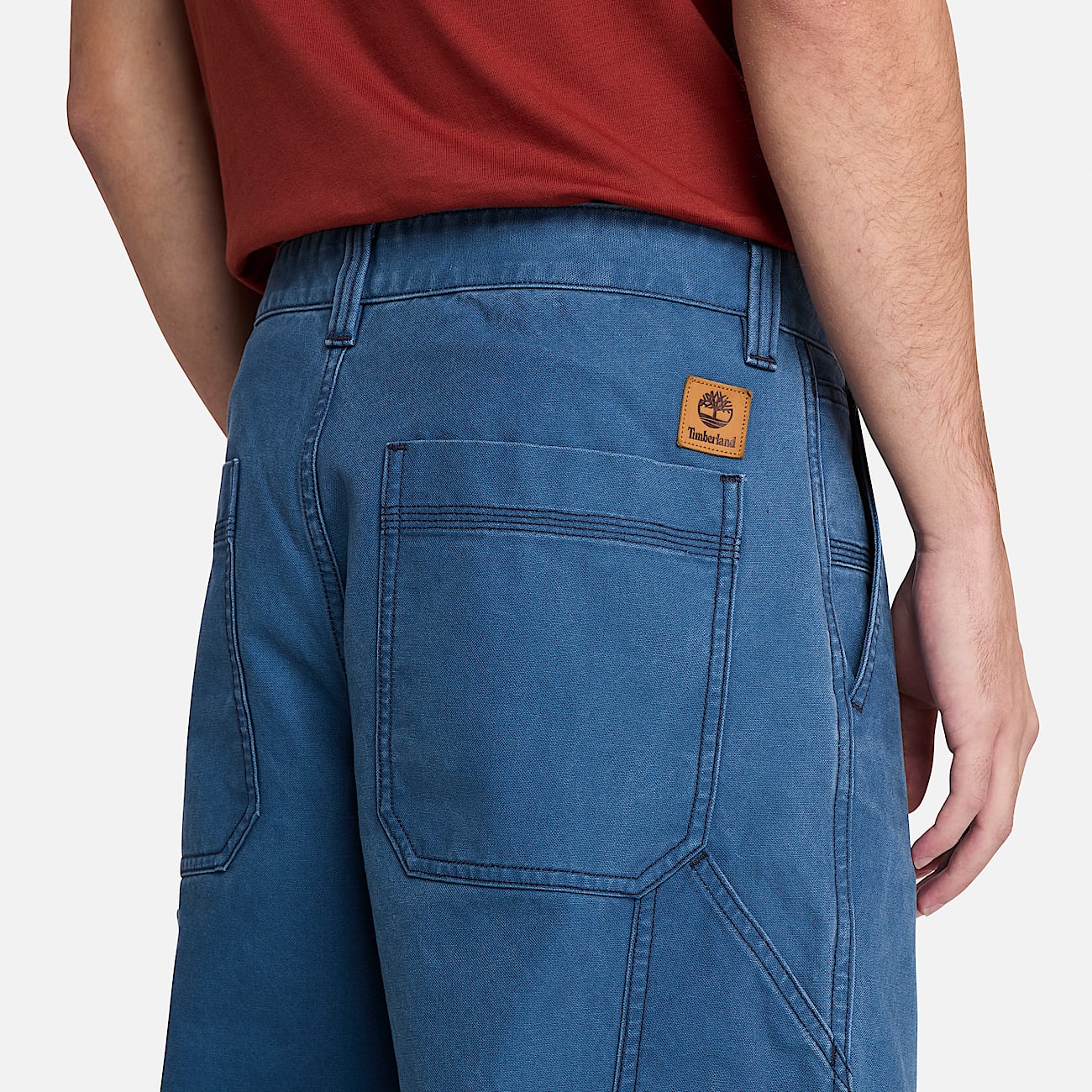 Pantalones de estilo carpintero de lona lavada Rindge para hombre en azul oscuro - 4