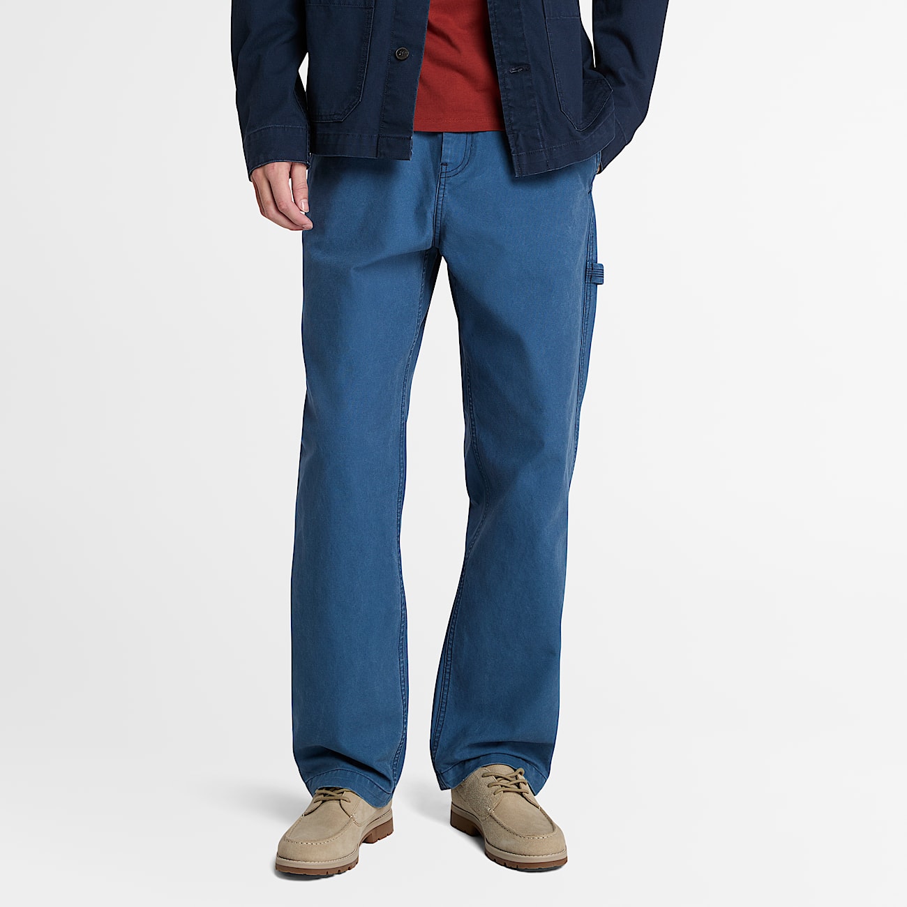 Pantalones de estilo carpintero de lona lavada Rindge para hombre en azul oscuro - 1