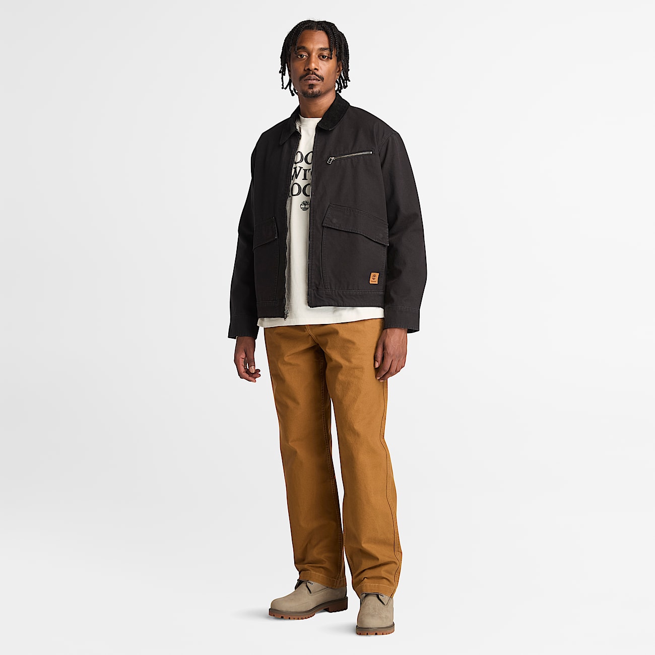 Rindge Washed Canvas Carpenter Trouser for Men in Dark Yellow - 3