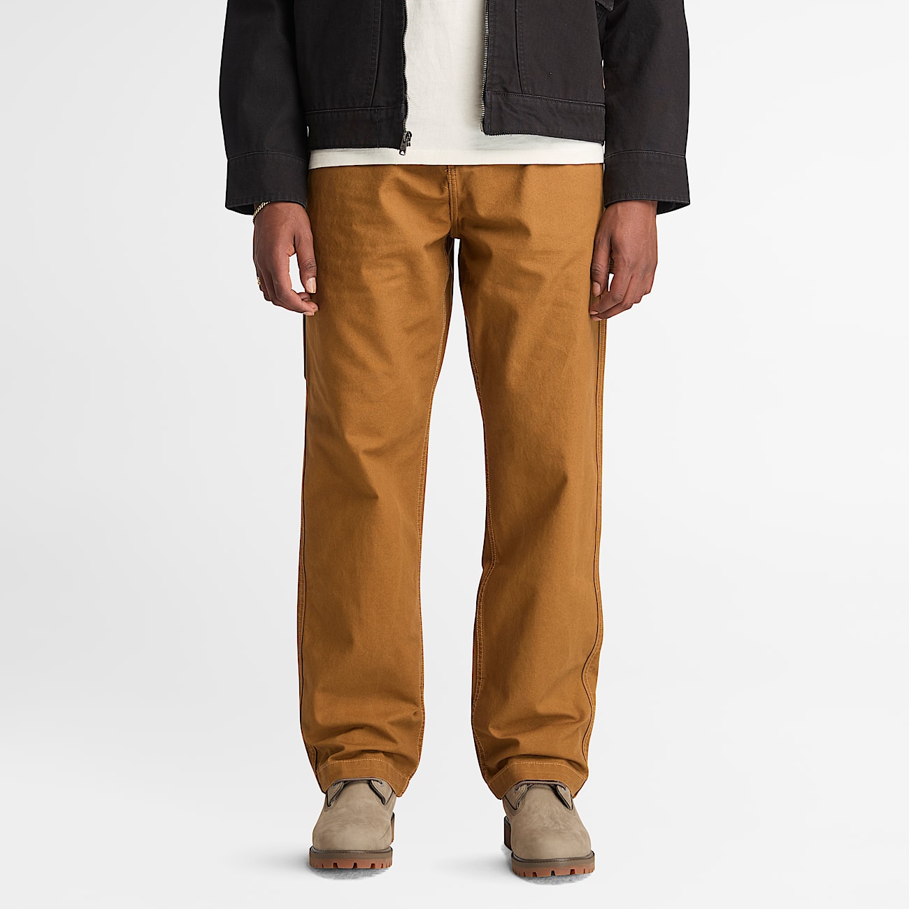 Rindge Washed Canvas Carpenter Trouser for Men in Dark Yellow - 1