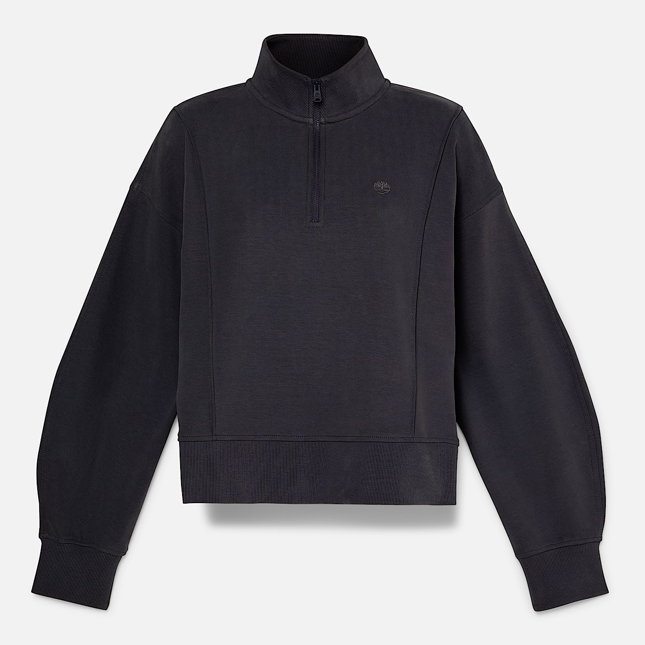 Lush sweatshirt met kwartrits voor dames in zwart - 5